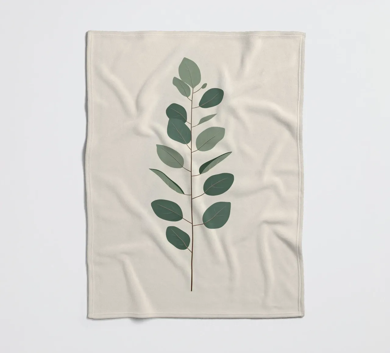 Eucalyptus Branch - Vertical coperta in pile da Botanical Gallery