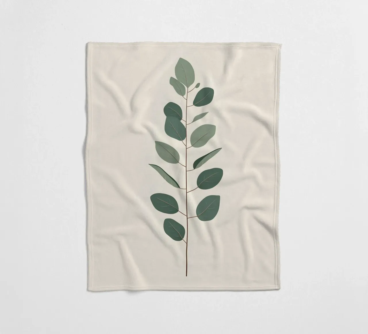 Eucalyptus Branch - Vertical coperta in pile da Botanical Gallery