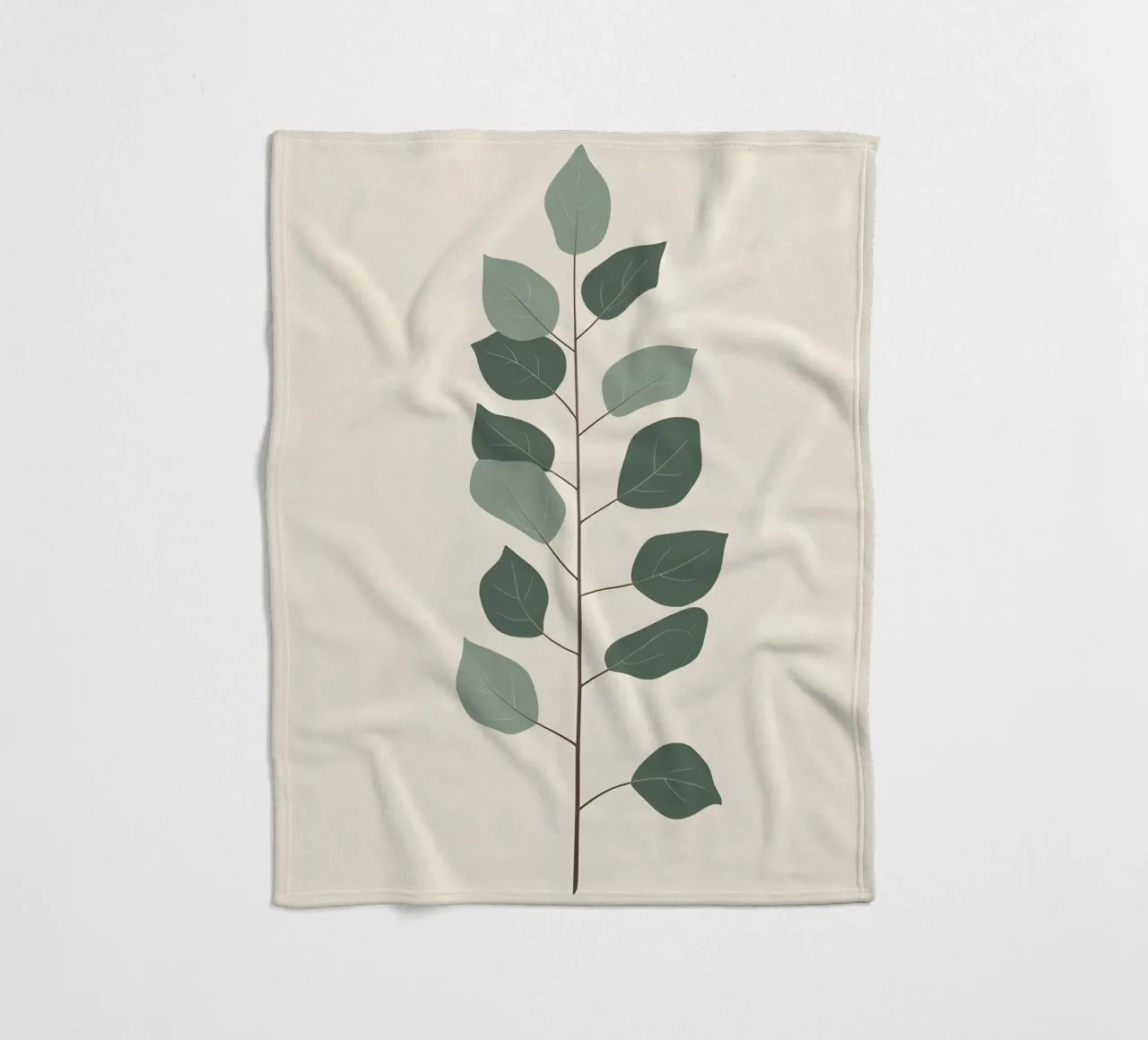 Eucalyptus Branch - Vertical coperta in pile da Botanical Gallery