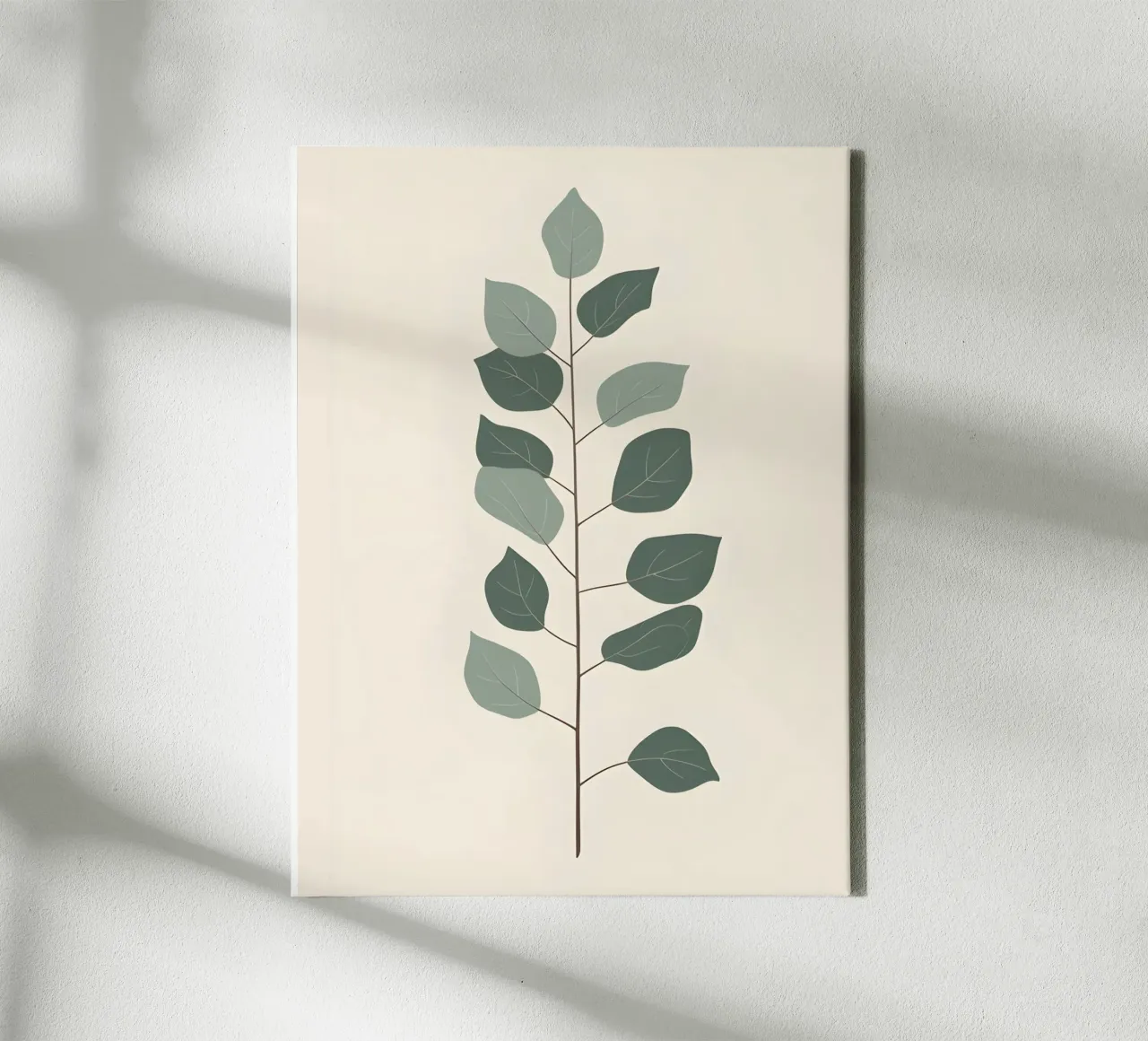 Eucalyptus Branch - Vertical tela con Cornice a cassetta da The Green Room