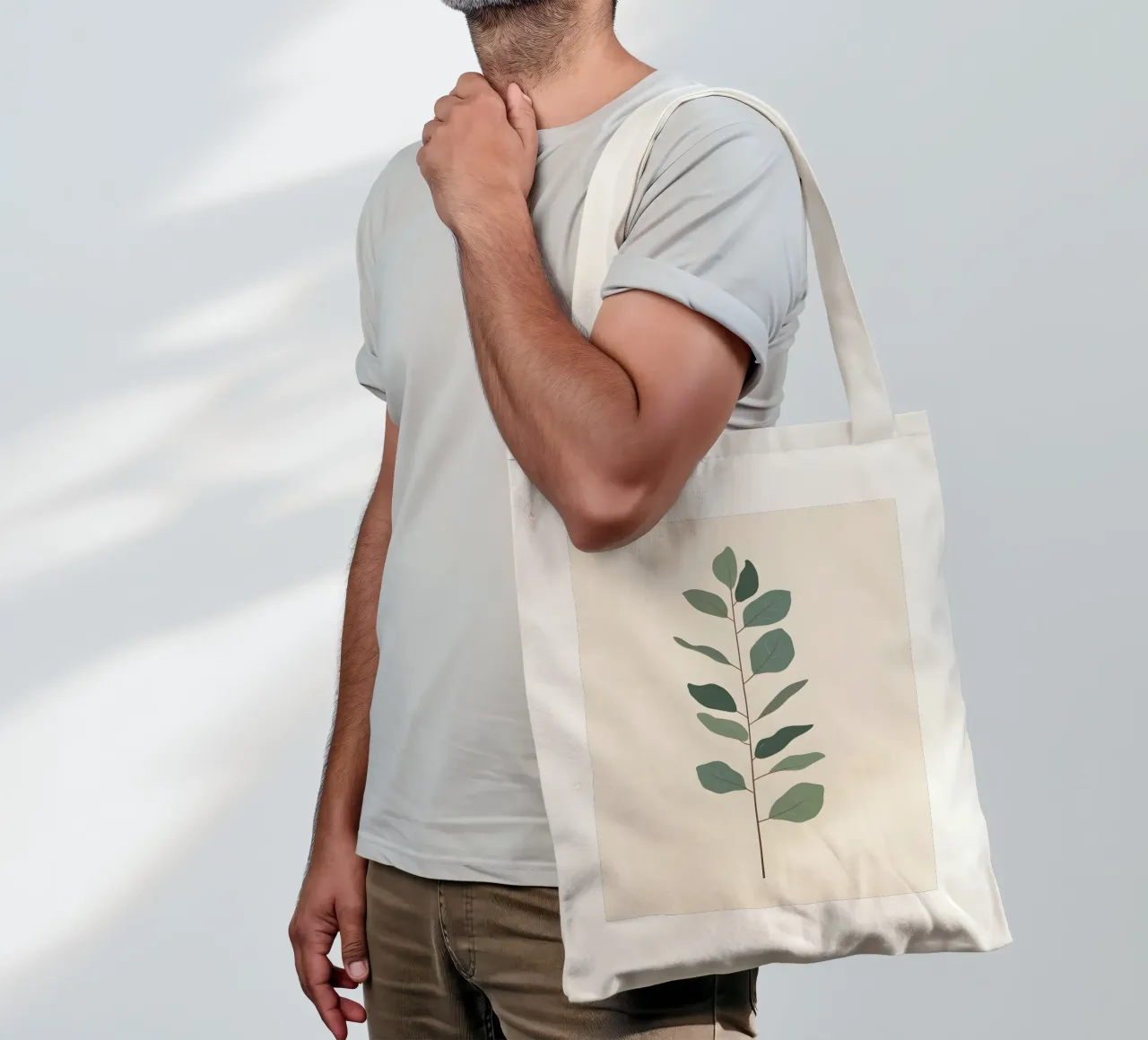 Eucalyptus Branch - Vertical borsa in juta da Botanical Gallery
