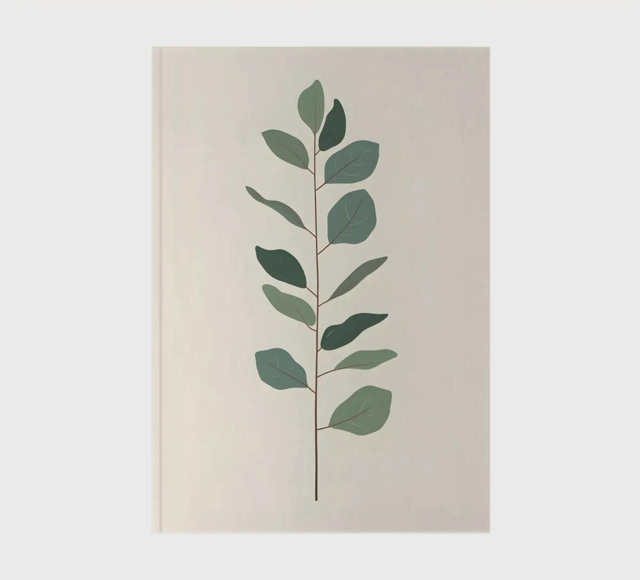 Eucalyptus Branch - Vertical notebook by Botanical Gallery