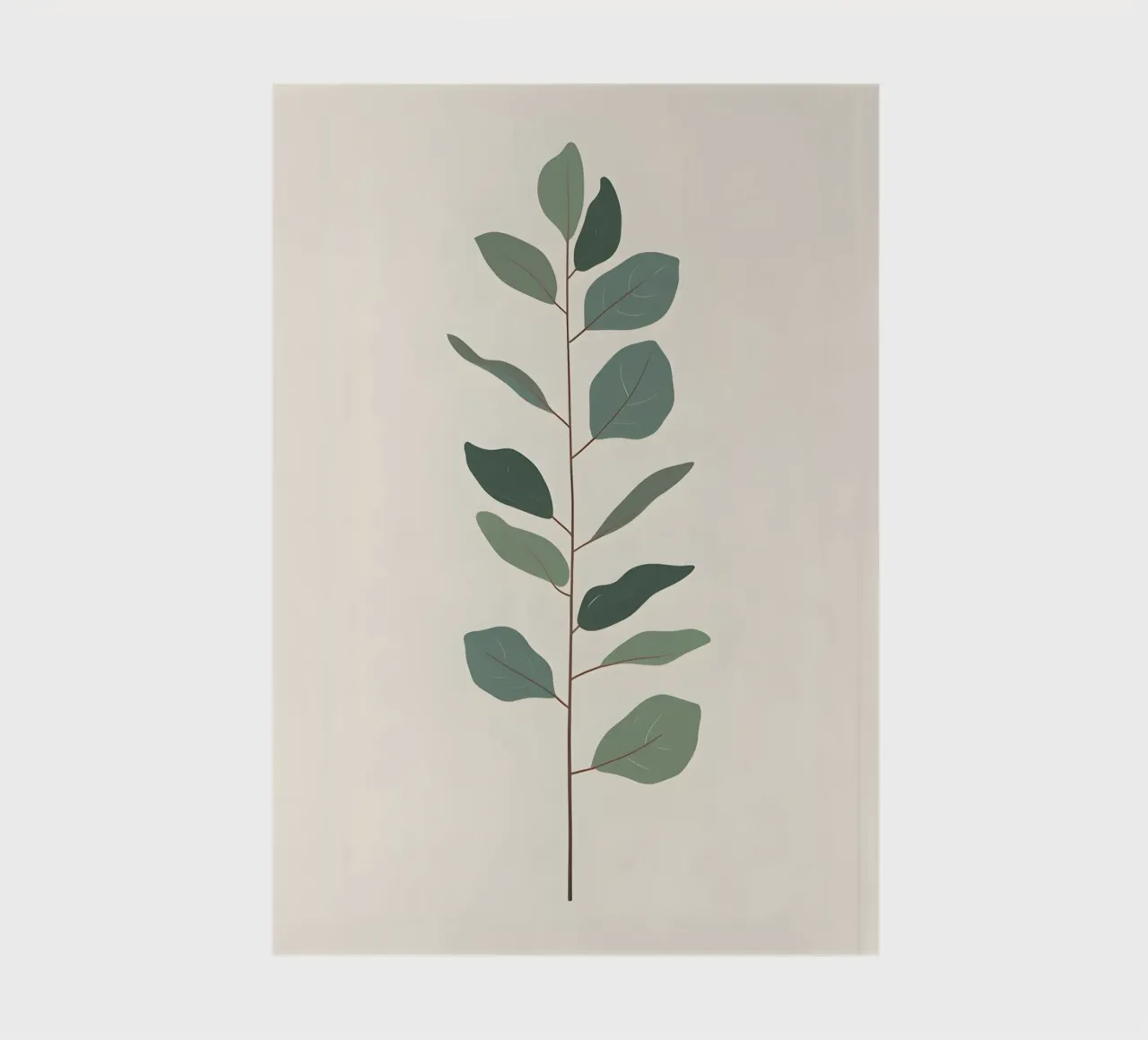 Eucalyptus Branch - Vertical notebook by Botanical Gallery