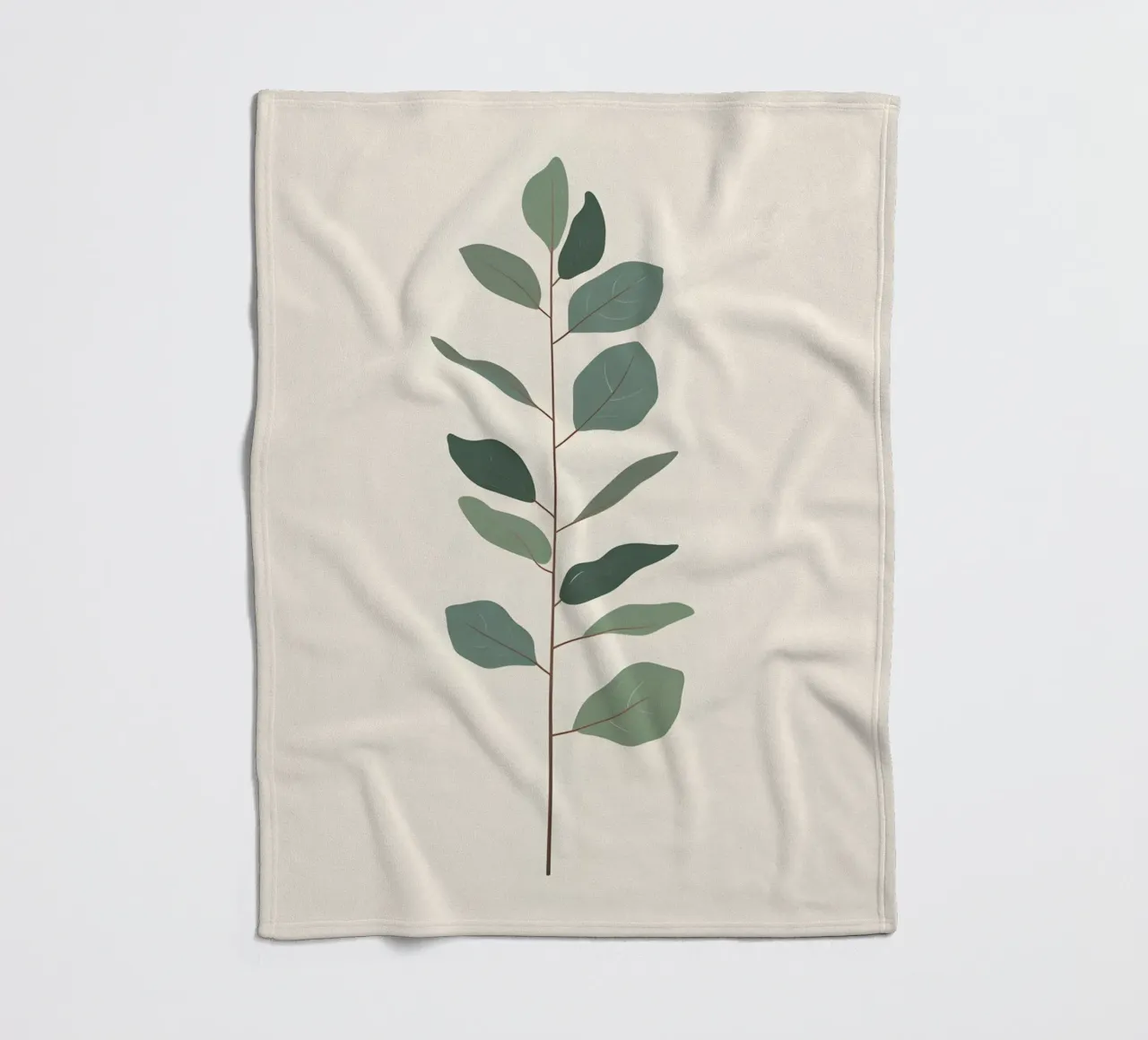 Eucalyptus Branch - Vertical coperta in pile da Botanical Gallery