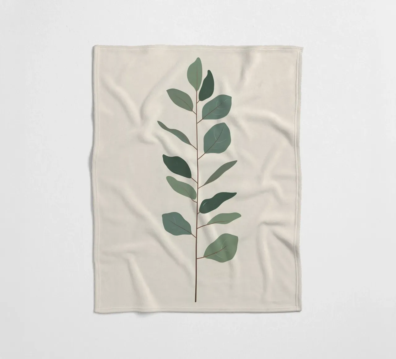Eucalyptus Branch - Vertical coperta in pile da Botanical Gallery