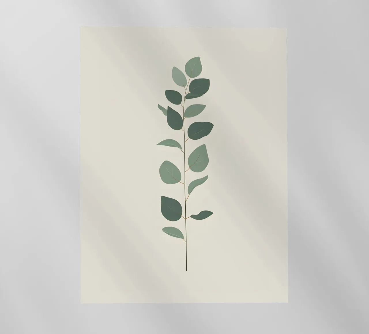 Eucalyptus Branch - Vertical pellicola backlit da Botanical Gallery