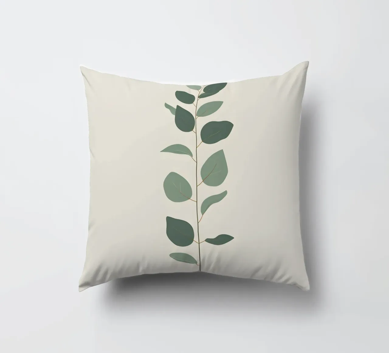Eucalyptus Branch - Vertical cuscino da Botanical Gallery