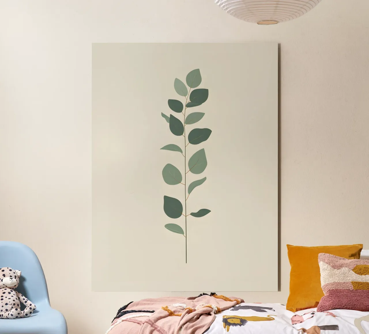 Eucalyptus Branch - Vertical alluminio dibond da Botanical Gallery