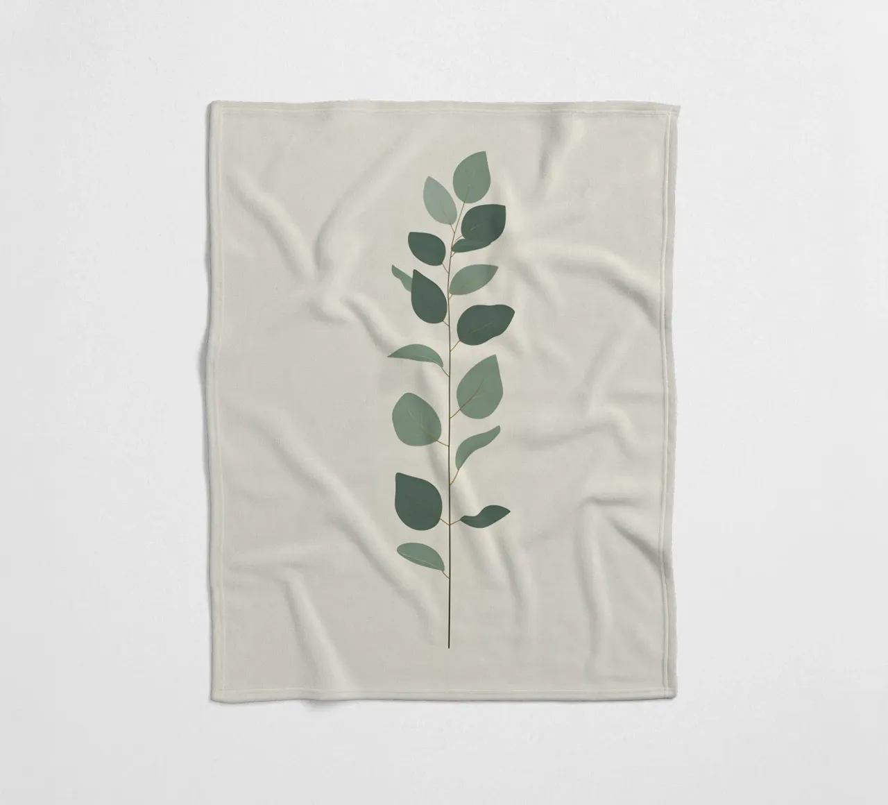Eucalyptus Branch - Vertical coperta in pile da Botanical Gallery