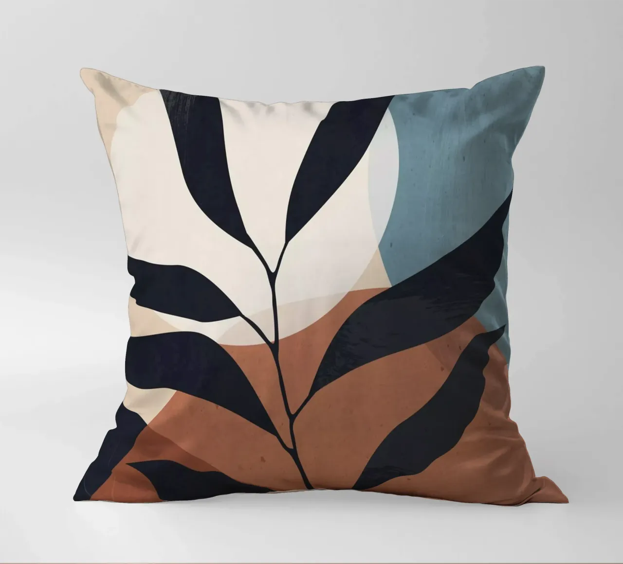 Abstract Art Tropical Leaf decorative cushion by ThingDesign