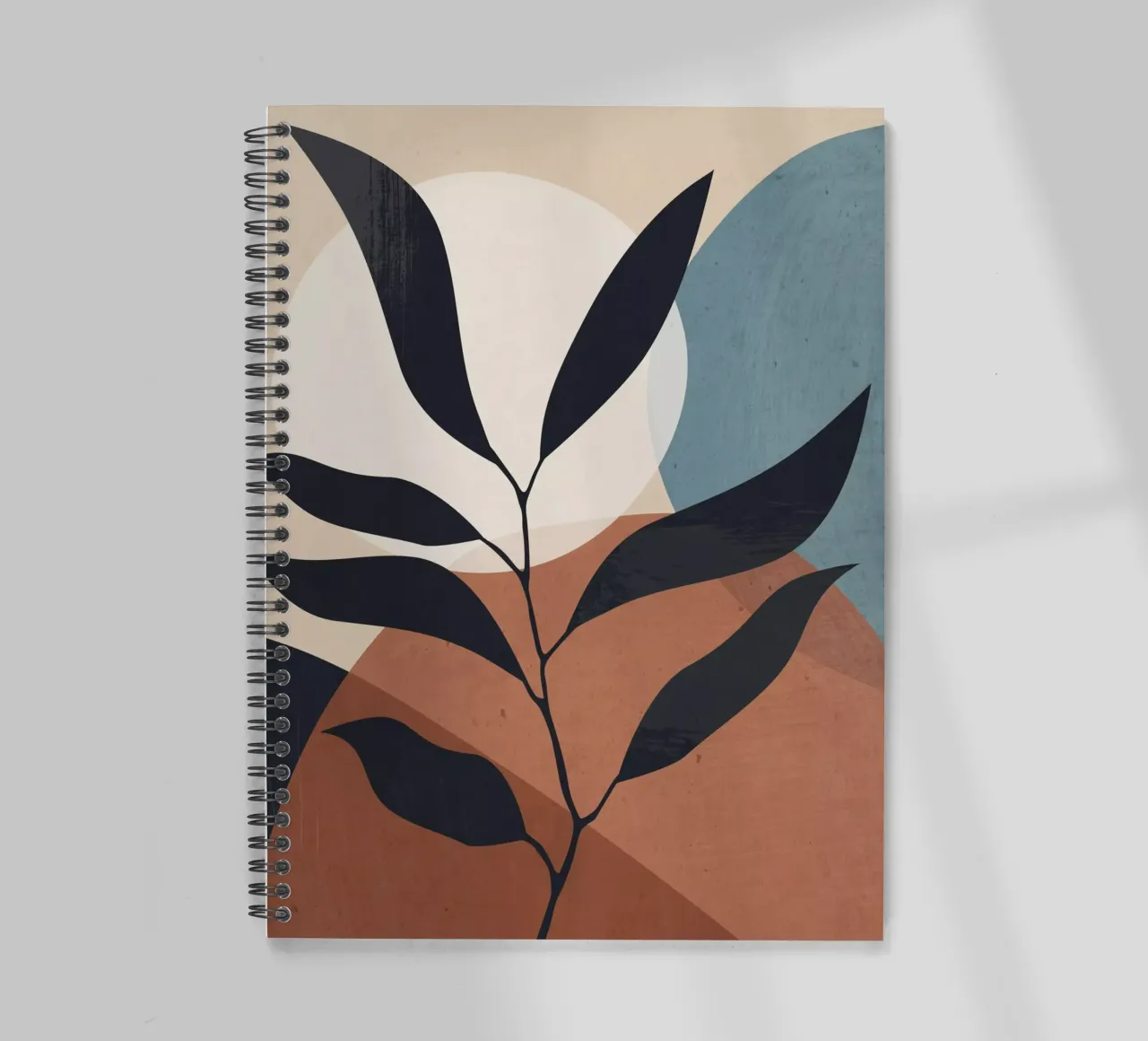 Abstract Art Tropical Leaf spiral notebook by ThingDesign