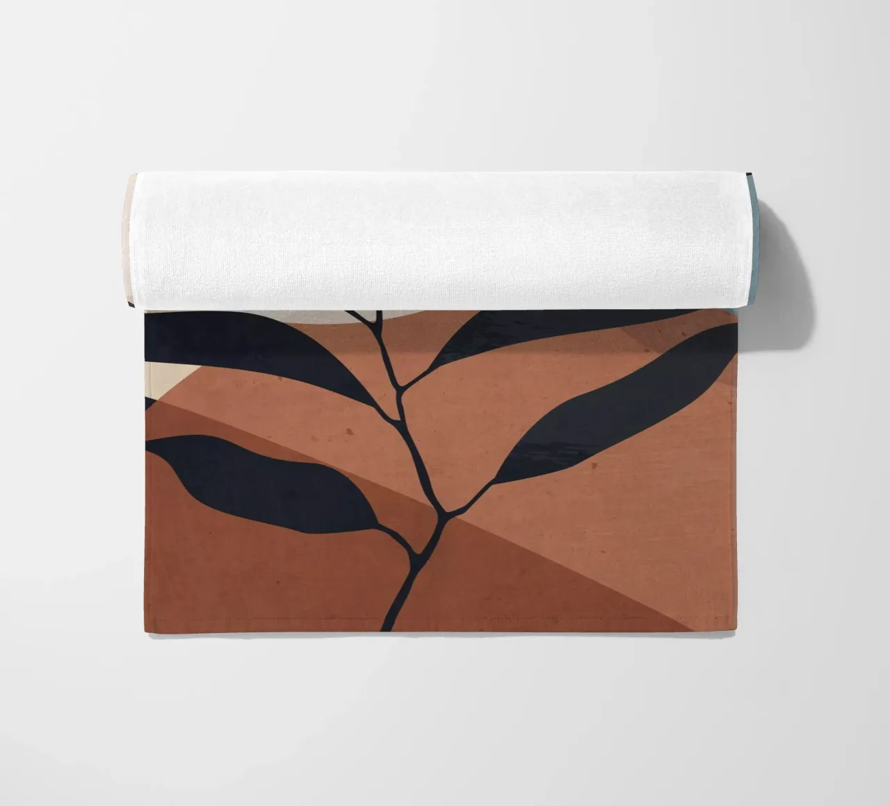 Abstract Art Tropical Leaf beach towel by ThingDesign