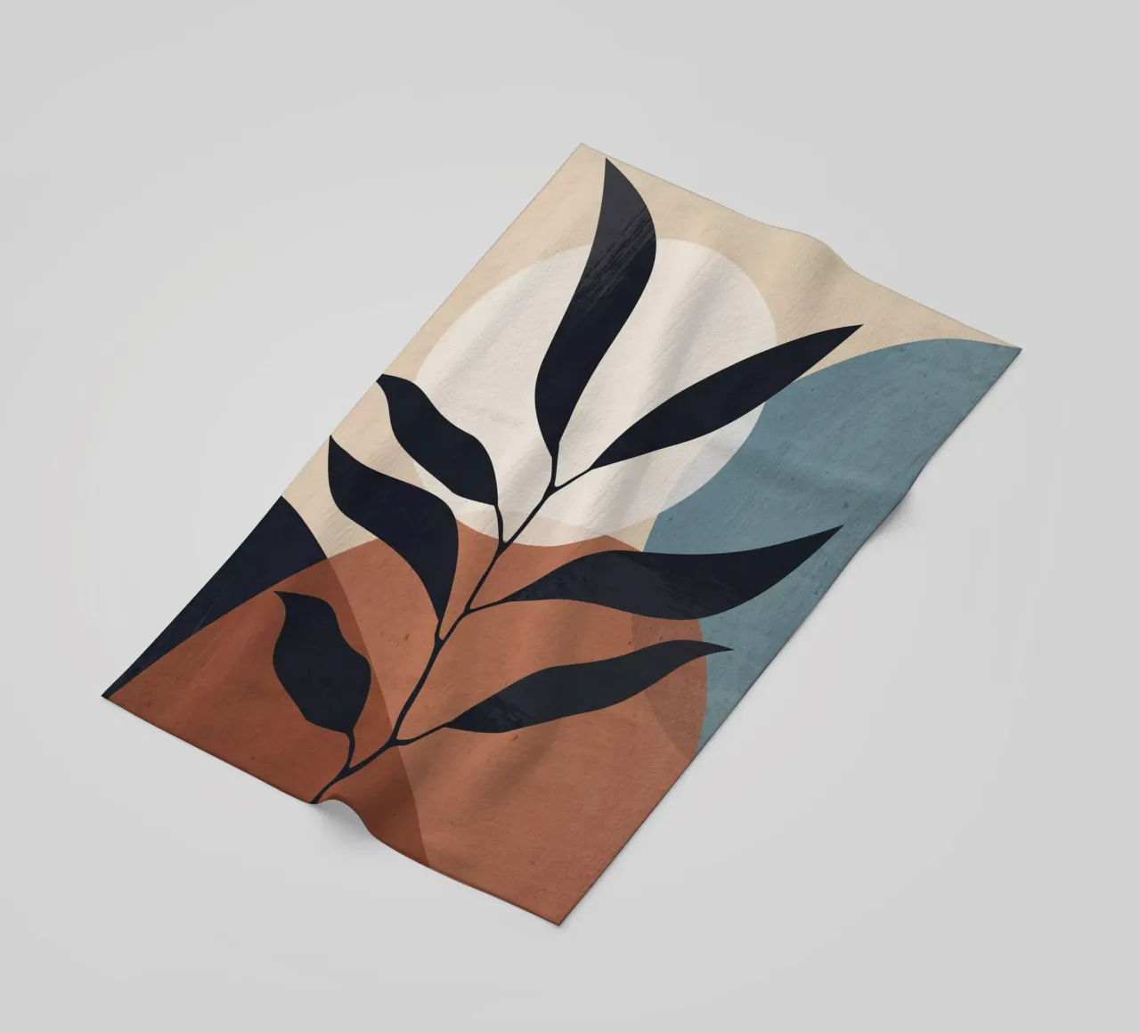 Abstract Art Tropical Leaf beach towel by ThingDesign