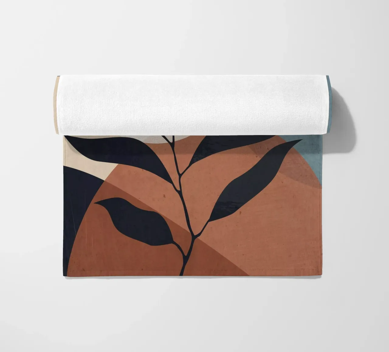 Abstract Art Tropical Leaf beach towel by ThingDesign