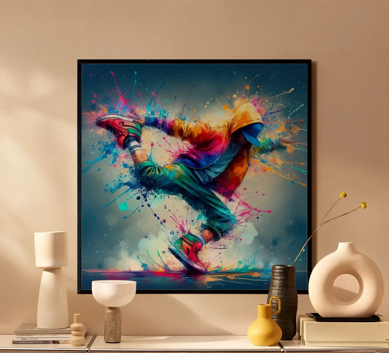 Stile Breakdance II poster con telaio in legno da James
