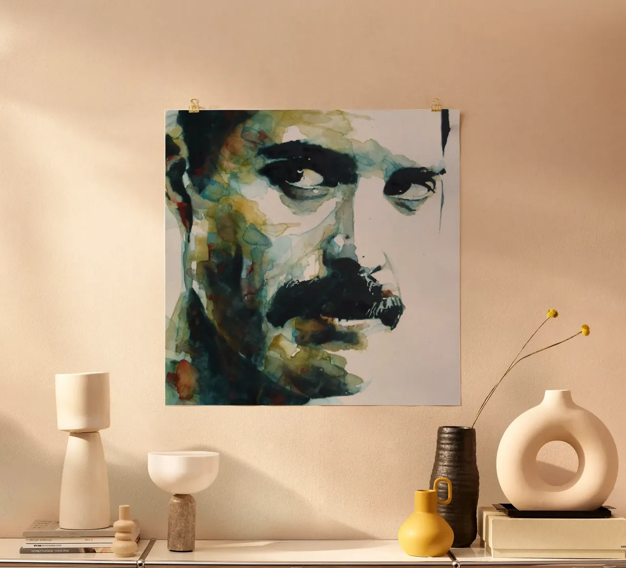 Freddie Mercury lll poster con telaio in legno da James