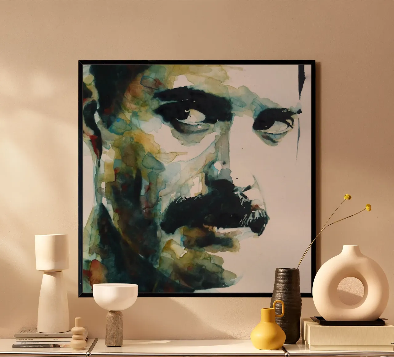 Freddie Mercury lll poster con telaio in legno da James