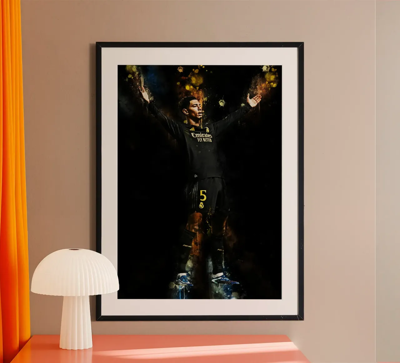 Jude Bellingham poster con telaio in legno da MasterInkArt