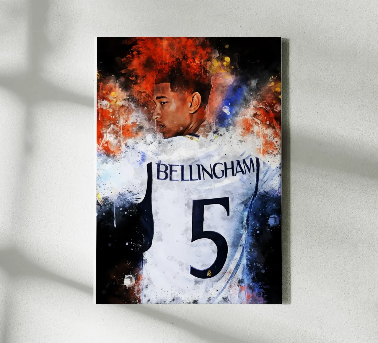 Jude Bellingham canvas met Baklijst van MasterInkArt