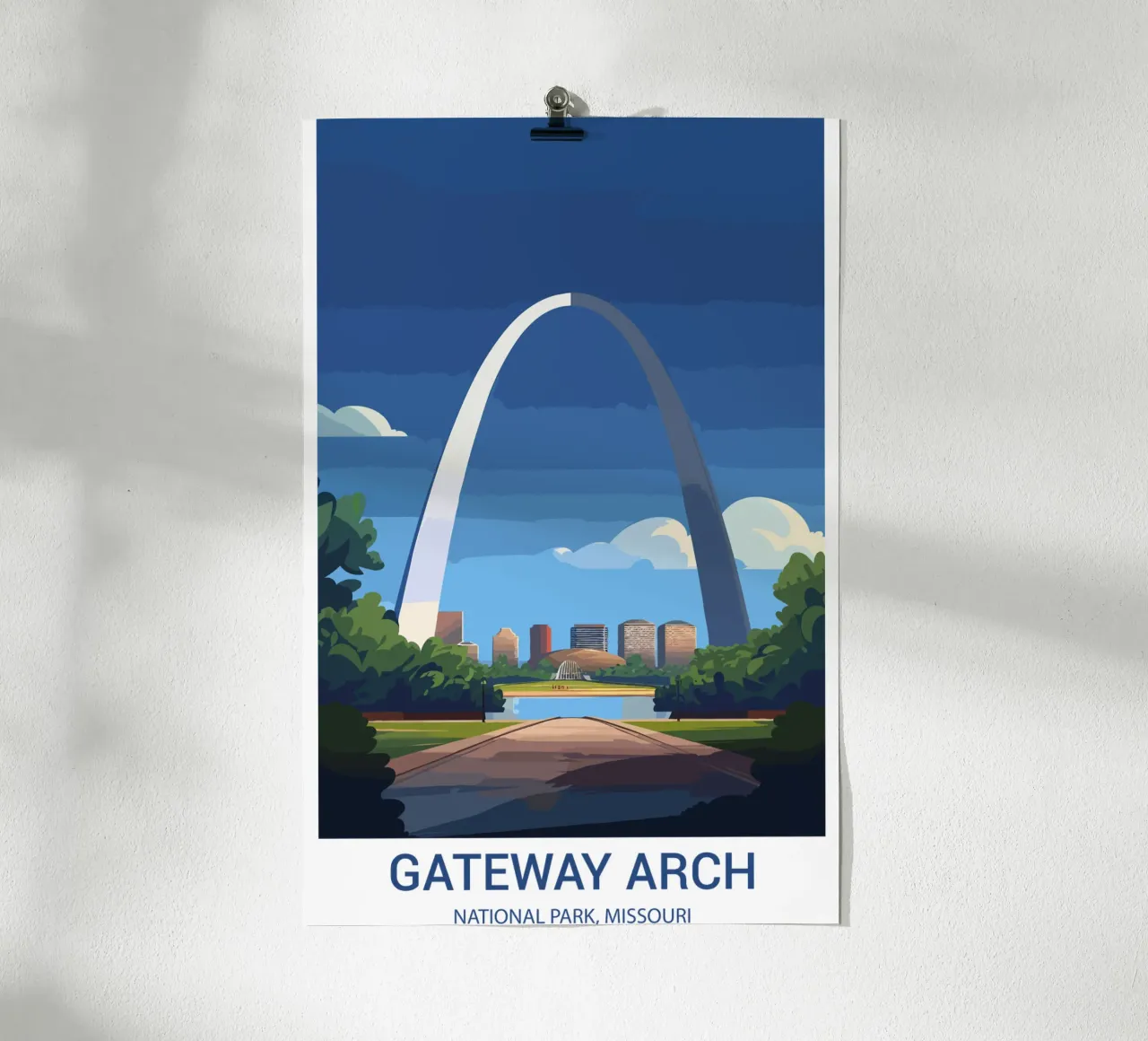 Parque Nacional Gateway Arch, Misuri, EE.UU. poster de Wanderlust Vibes