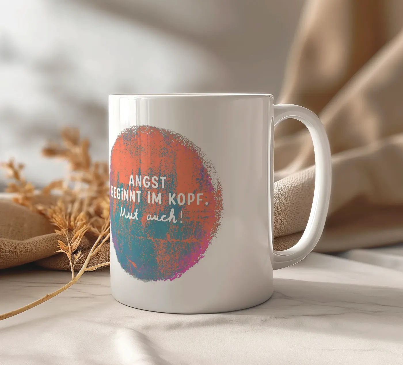 Courage too! ceramic mug by Julia Reyelt