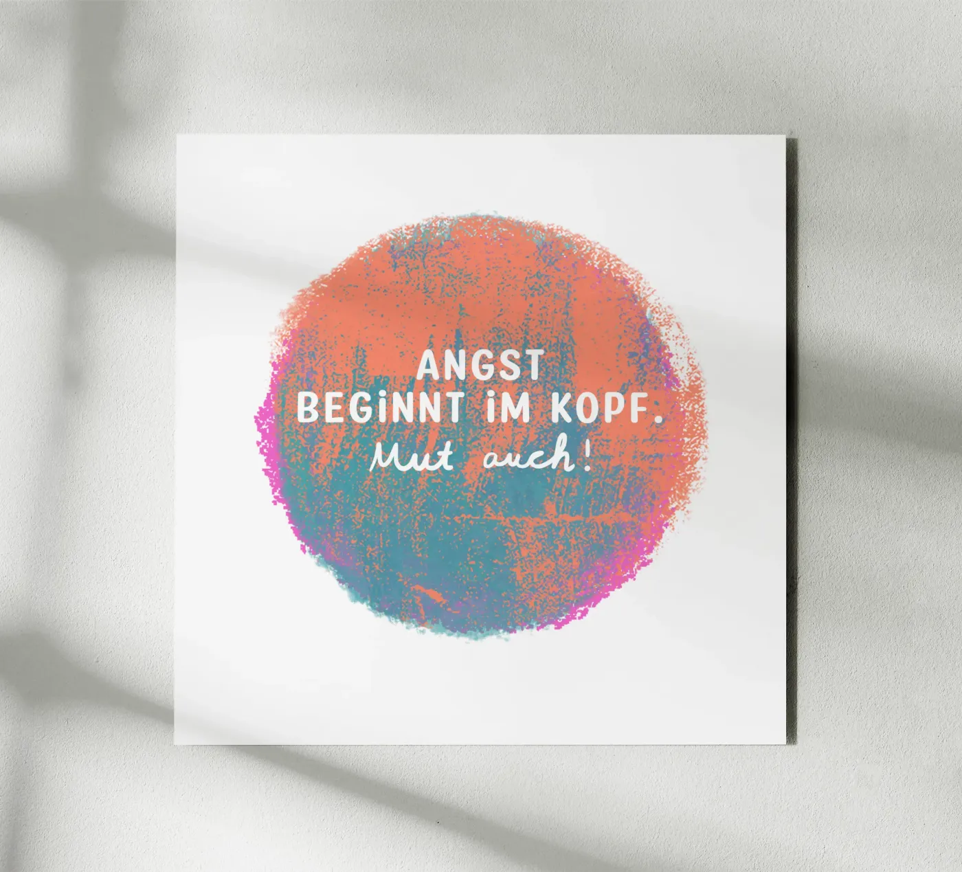 Coraggio anche! alluminio dibond da Julia Reyelt