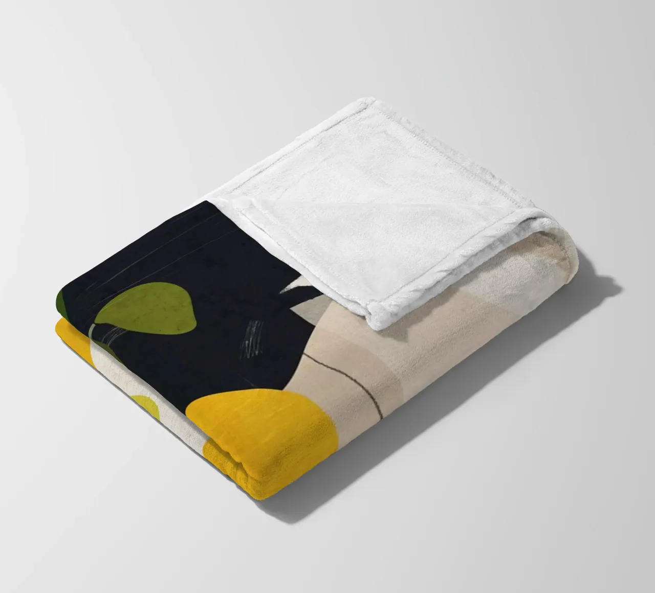 Zitrone Abstrakte Kunst Fleecedecke von ThingDesign