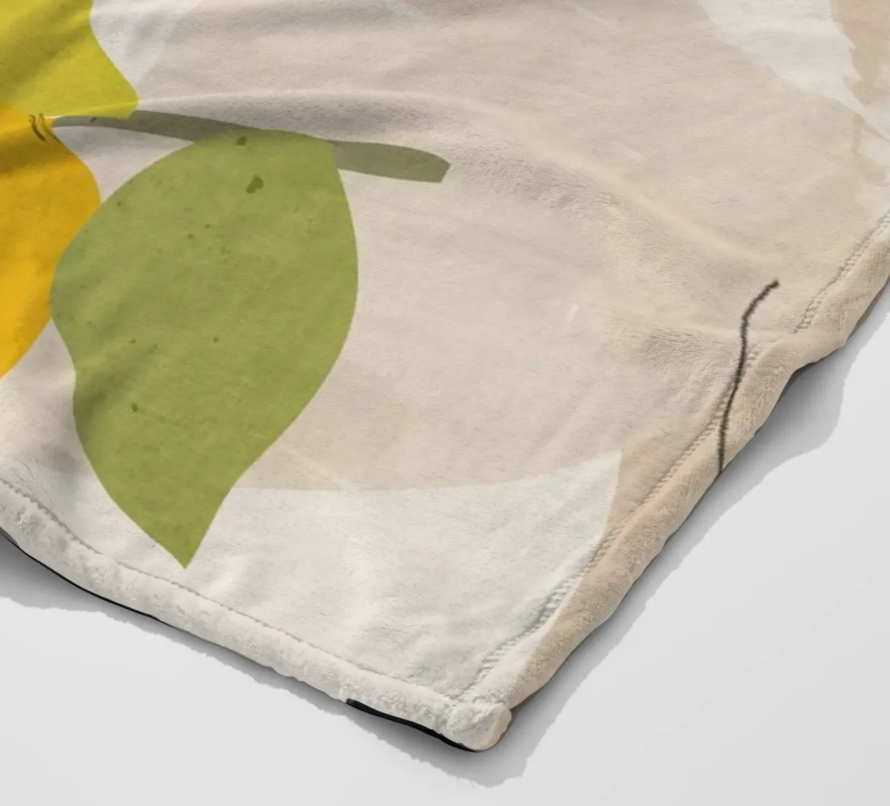 Zitrone Abstrakte Kunst Fleecedecke von ThingDesign