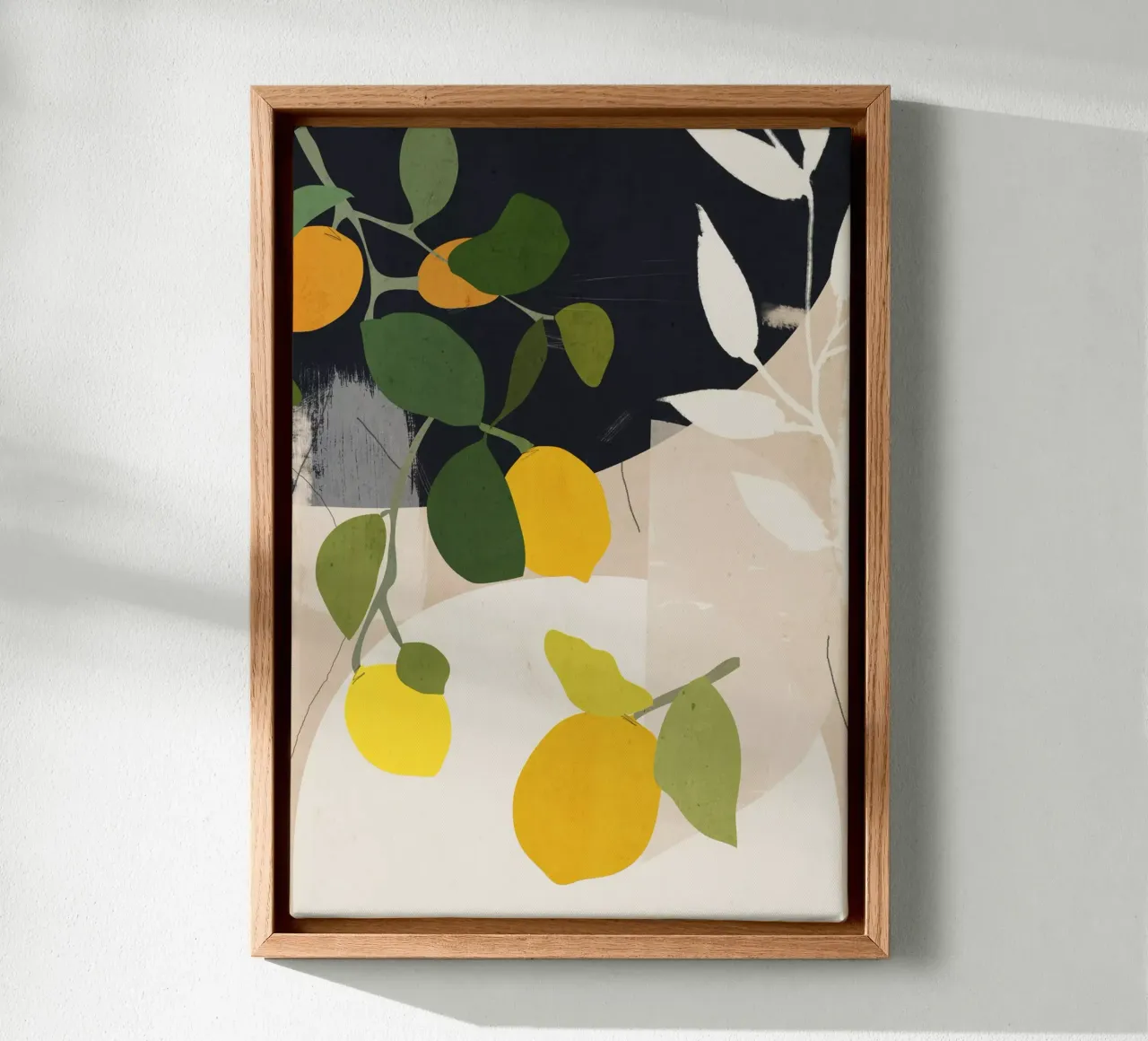 Zitrone Abstrakte Kunst Leinwand von ThingDesign