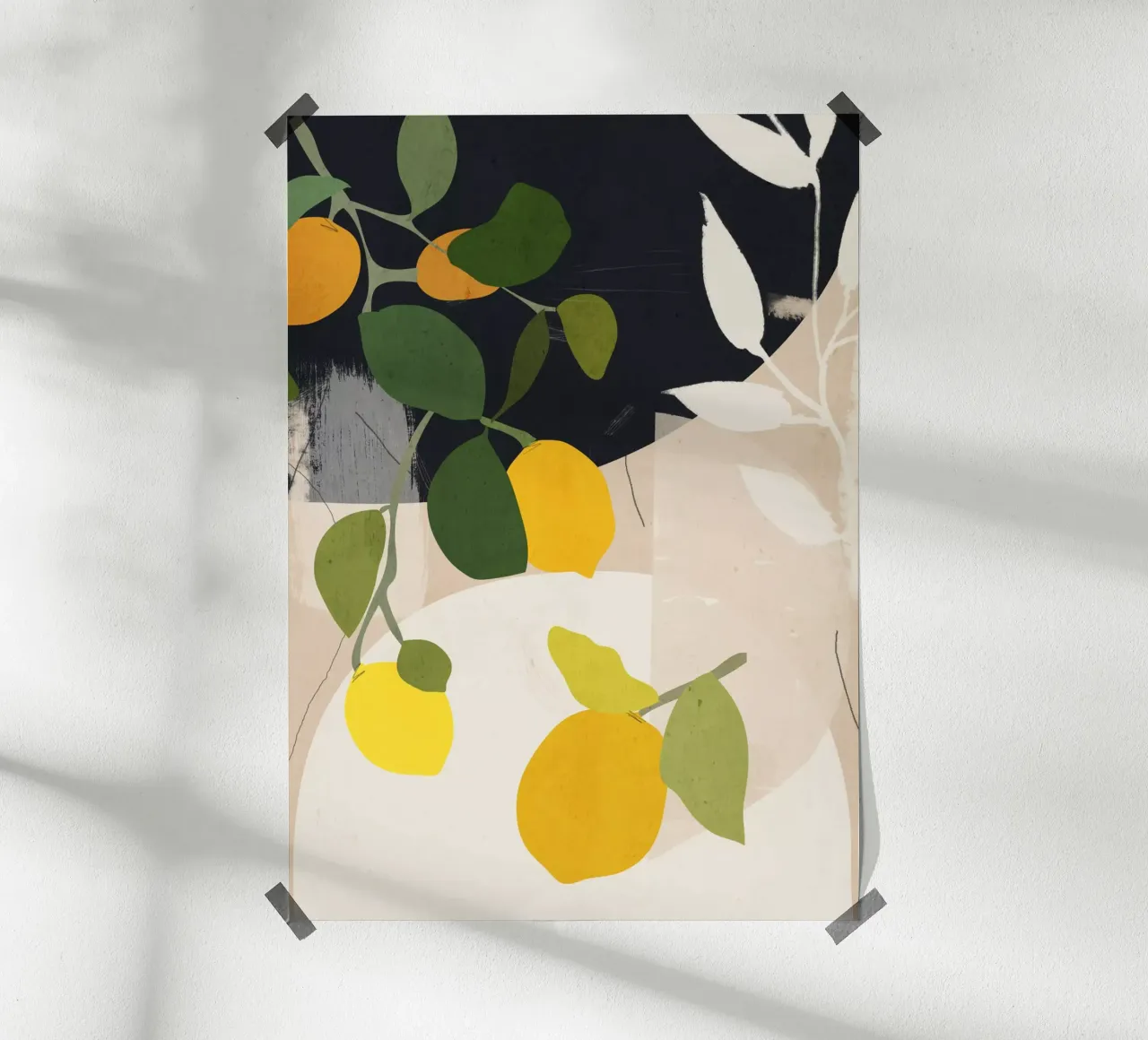 Zitrone Abstrakte Kunst Hahnemühle von ThingDesign