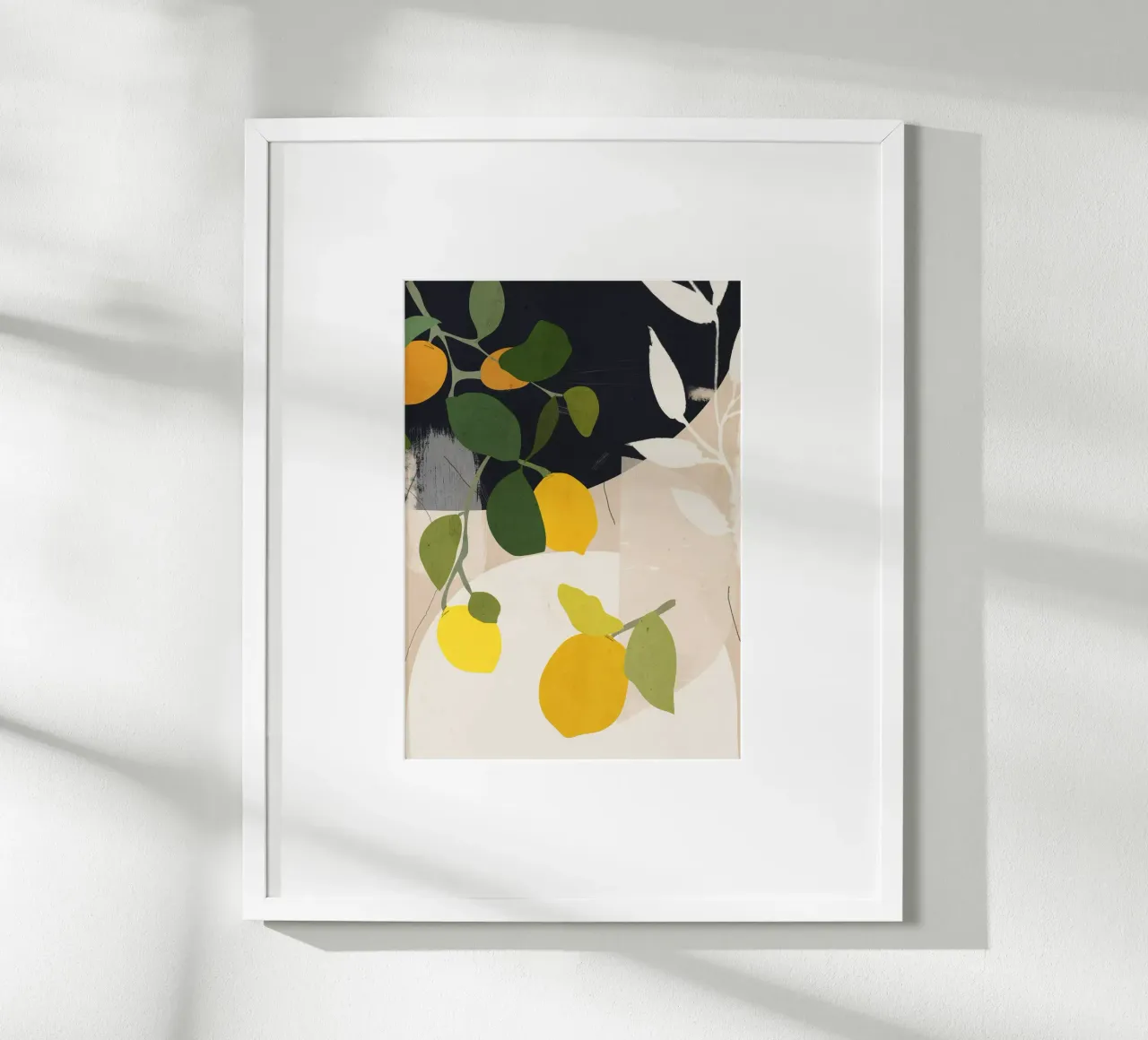 Zitrone Abstrakte Kunst Hahnemühle von ThingDesign