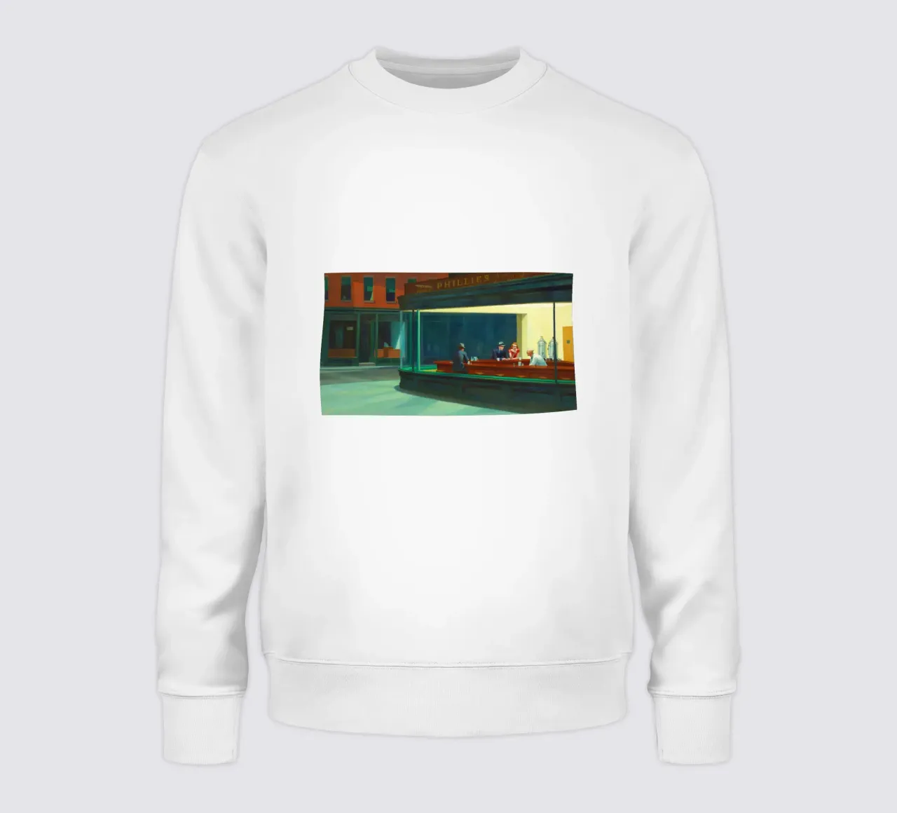 Nighthawks di Edward Hopper felpa da Classic Art Prints