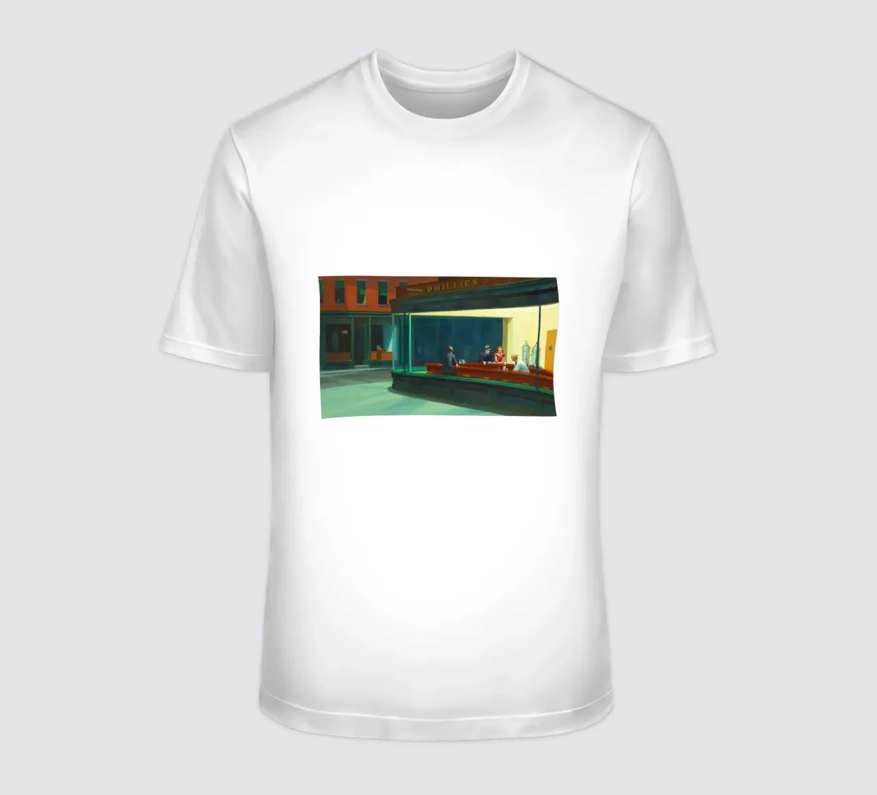Nighthawks di Edward Hopper t-shirt da Classic Art Prints