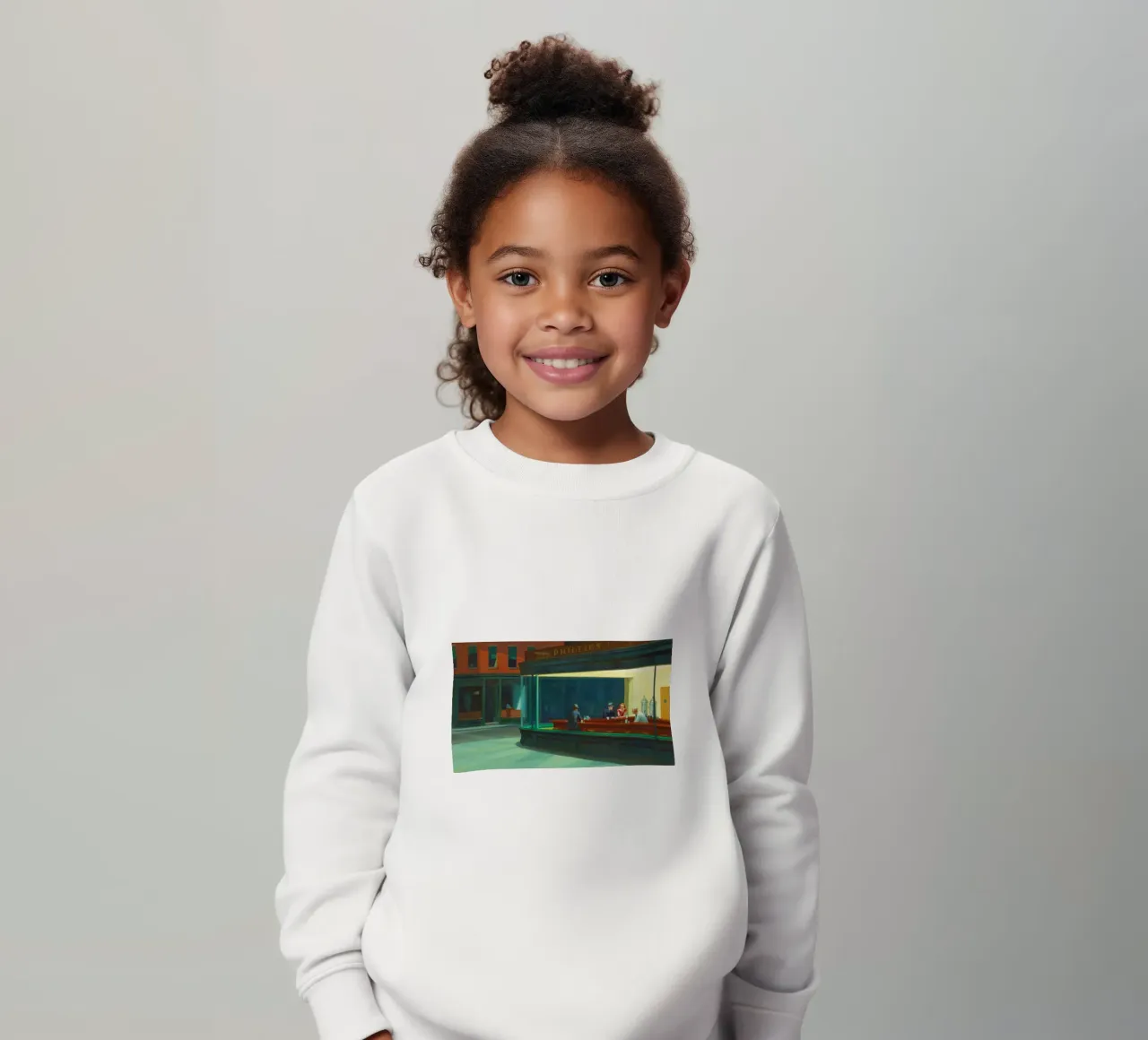 Nighthawks di Edward Hopper felpa bambino da Classic Art Prints