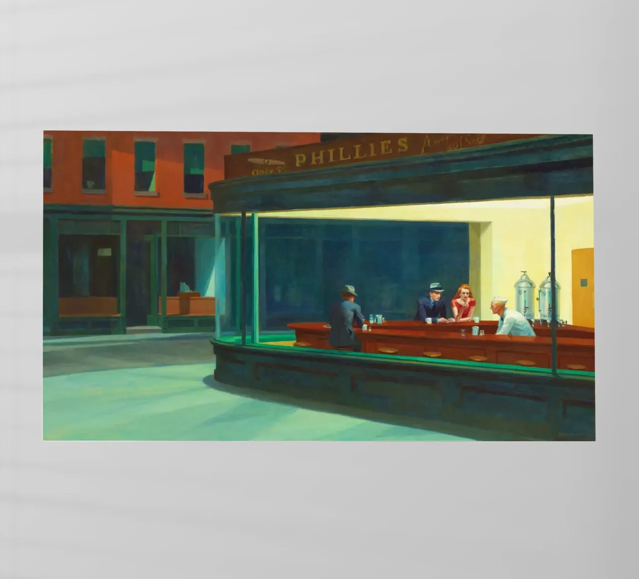 Nighthawks di Edward Hopper pellicola backlit da Classic Art Prints