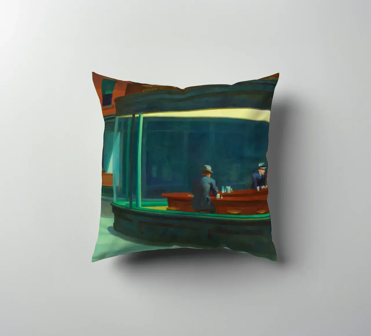 Nighthawks di Edward Hopper cuscino da Classic Art Prints