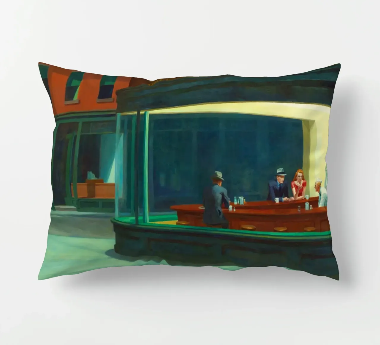 Nighthawks di Edward Hopper cuscino da Classic Art Prints