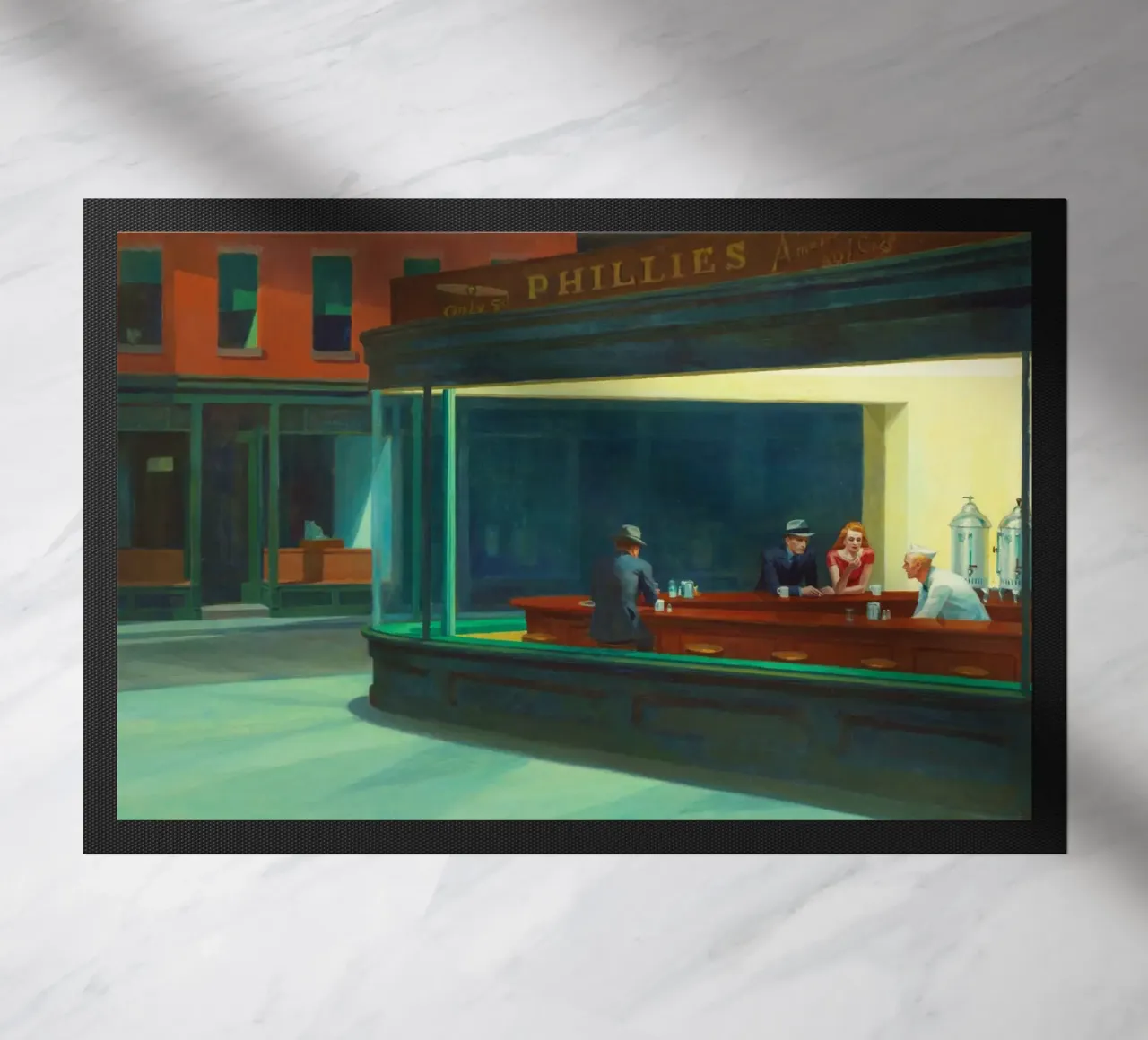 Nighthawks di Edward Hopper zerbino da Classic Art Prints