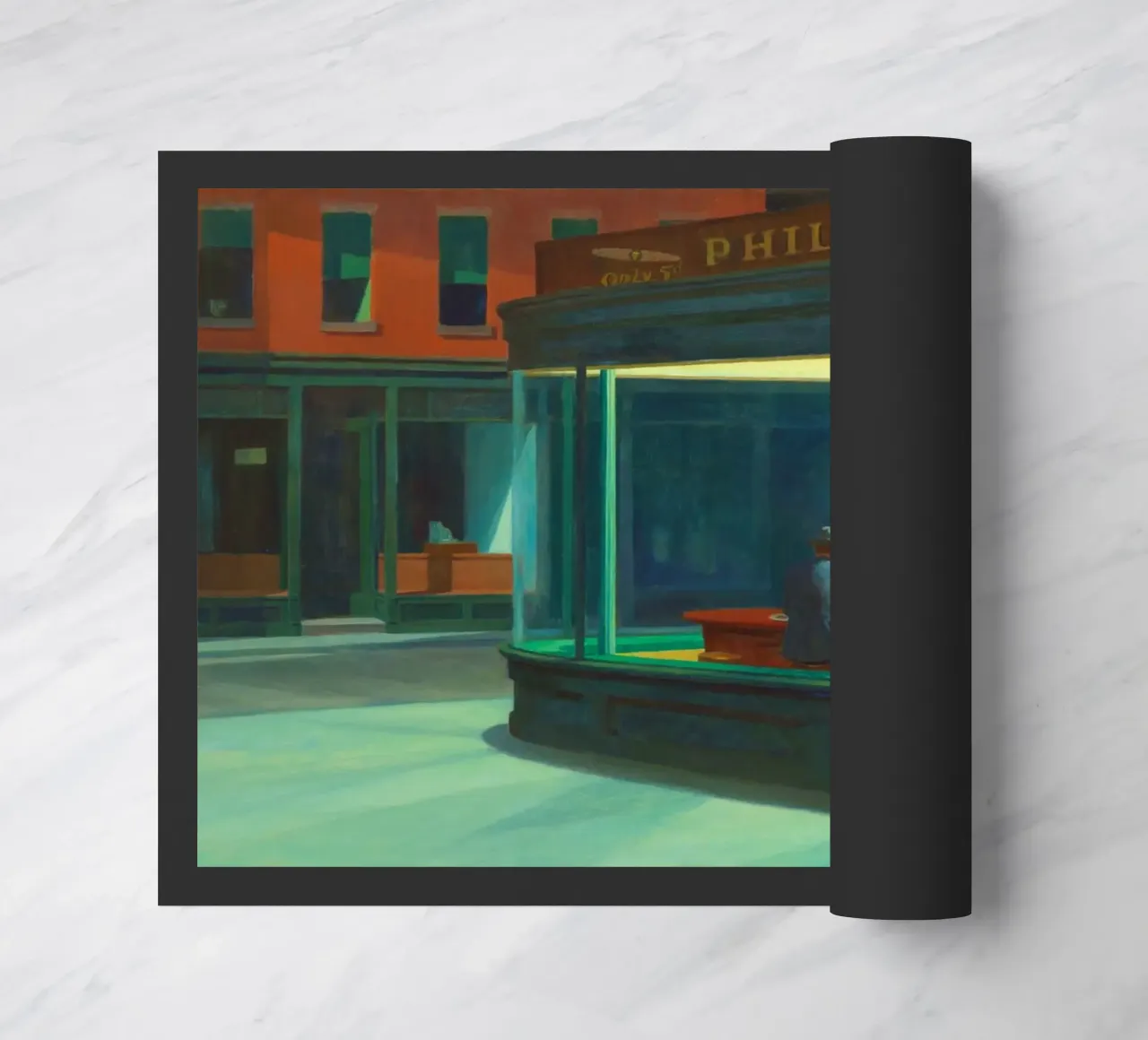 Nighthawks di Edward Hopper zerbino da Classic Art Prints
