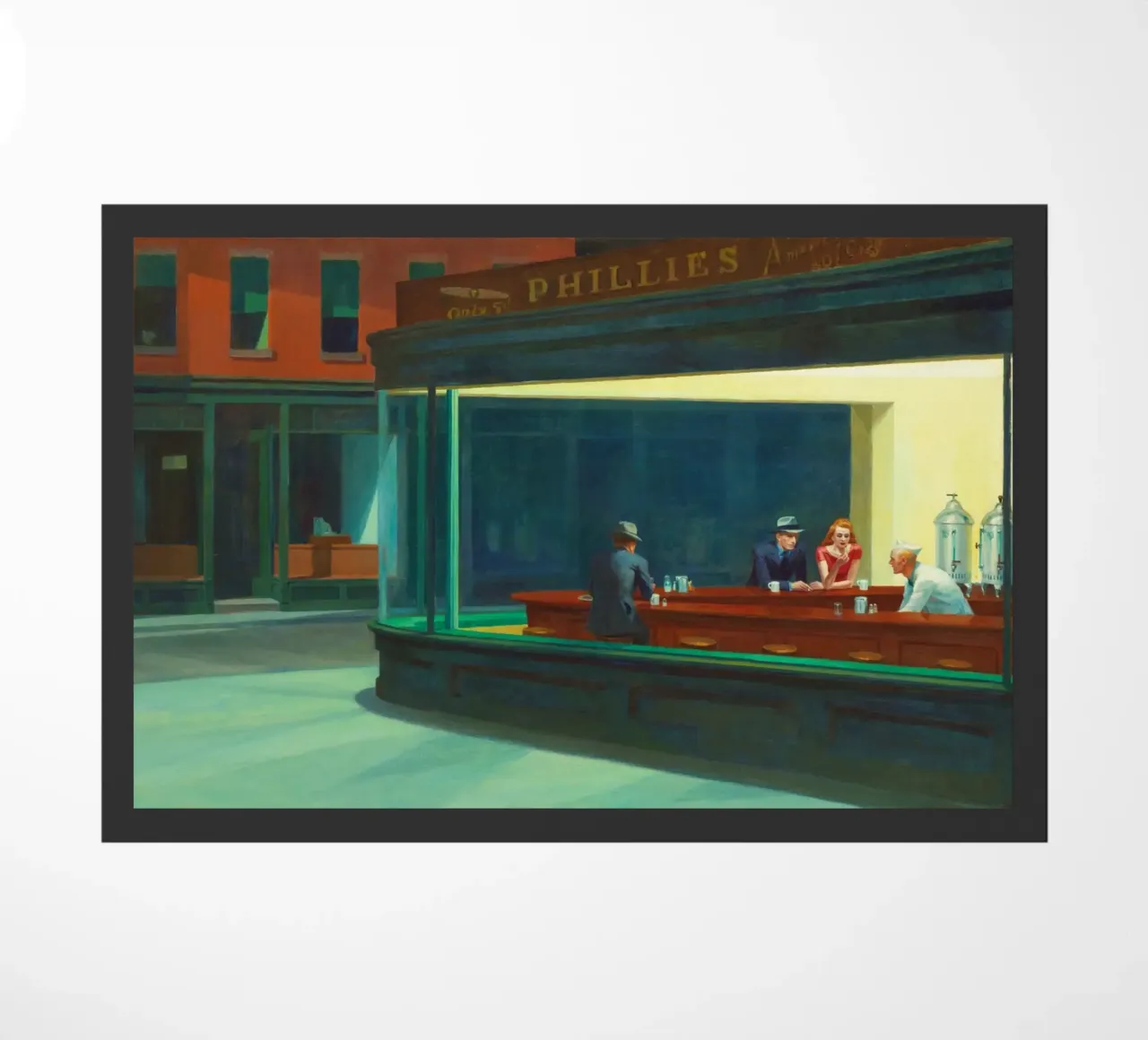 Nighthawks di Edward Hopper zerbino da Classic Art Prints