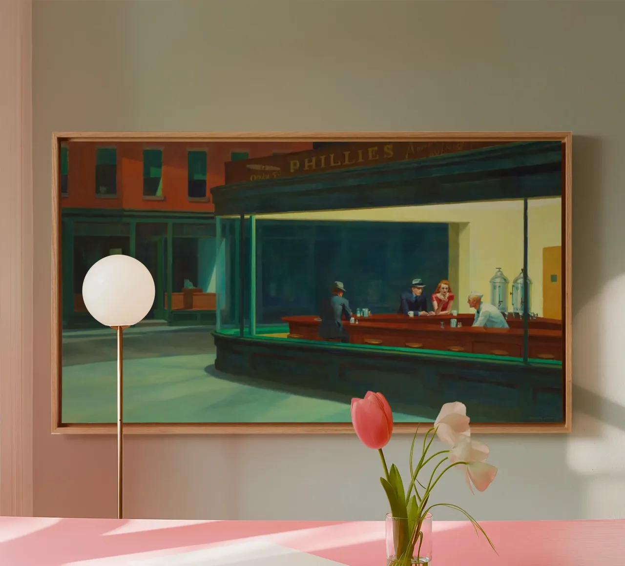 Nighthawks di Edward Hopper tela con Cornice a cassetta da Classic Art Prints