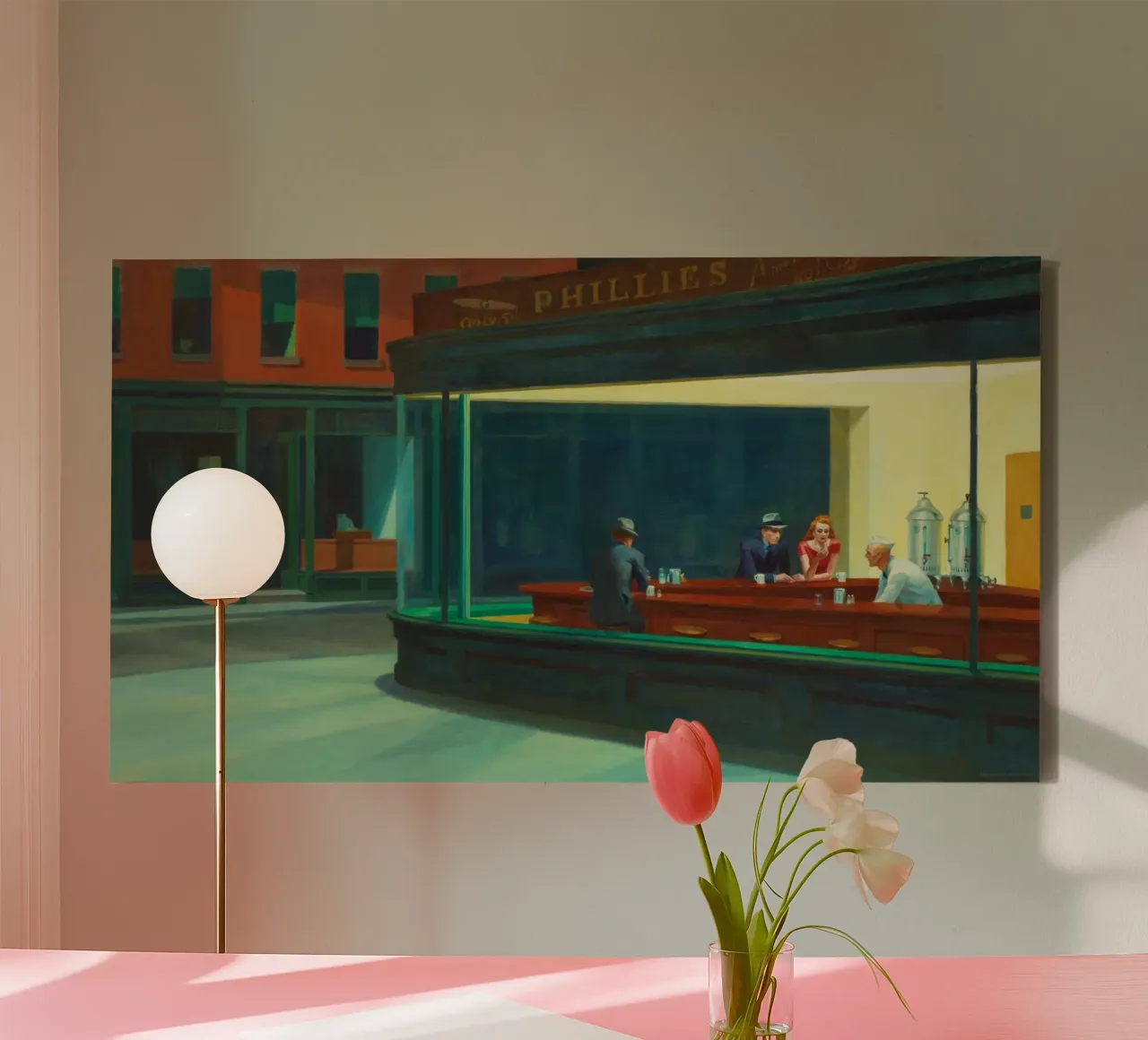 Nighthawks di Edward Hopper tela con Cornice a cassetta da Classic Art Prints
