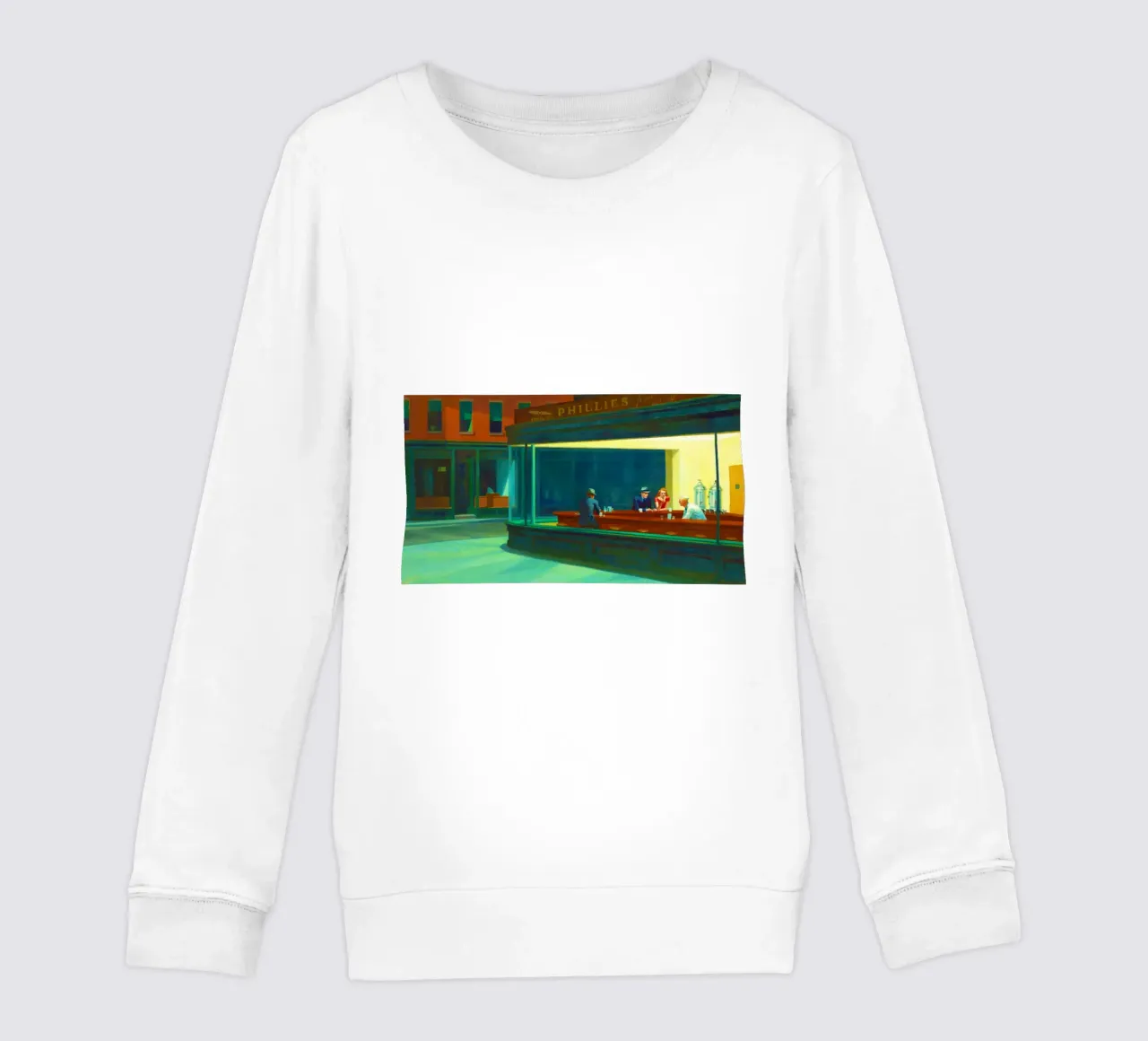 Nighthawks di Edward Hopper. felpa bambino da Chérie Prints