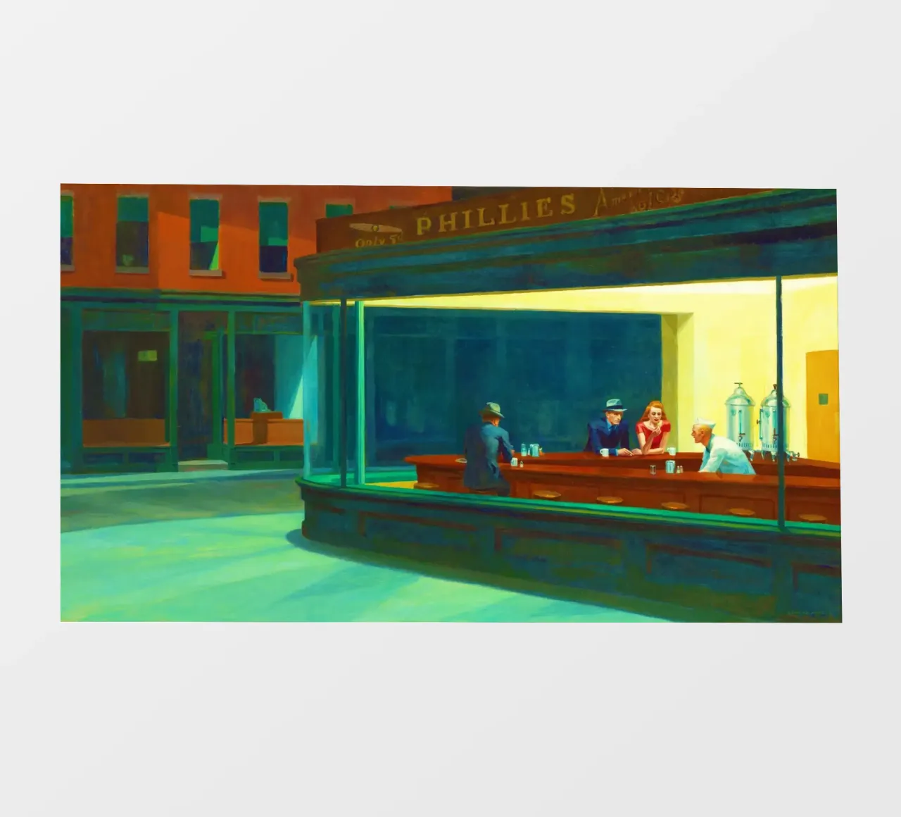 Nighthawks di Edward Hopper. pellicola backlit da Chérie Prints