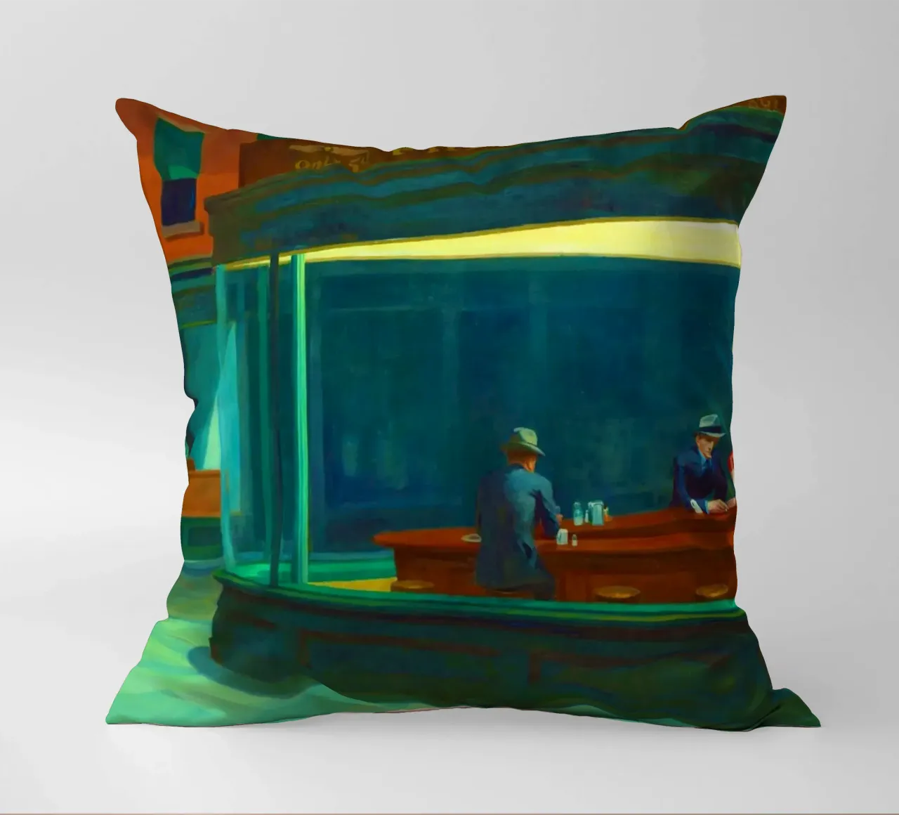 Nighthawks di Edward Hopper. cuscino da Chérie Prints