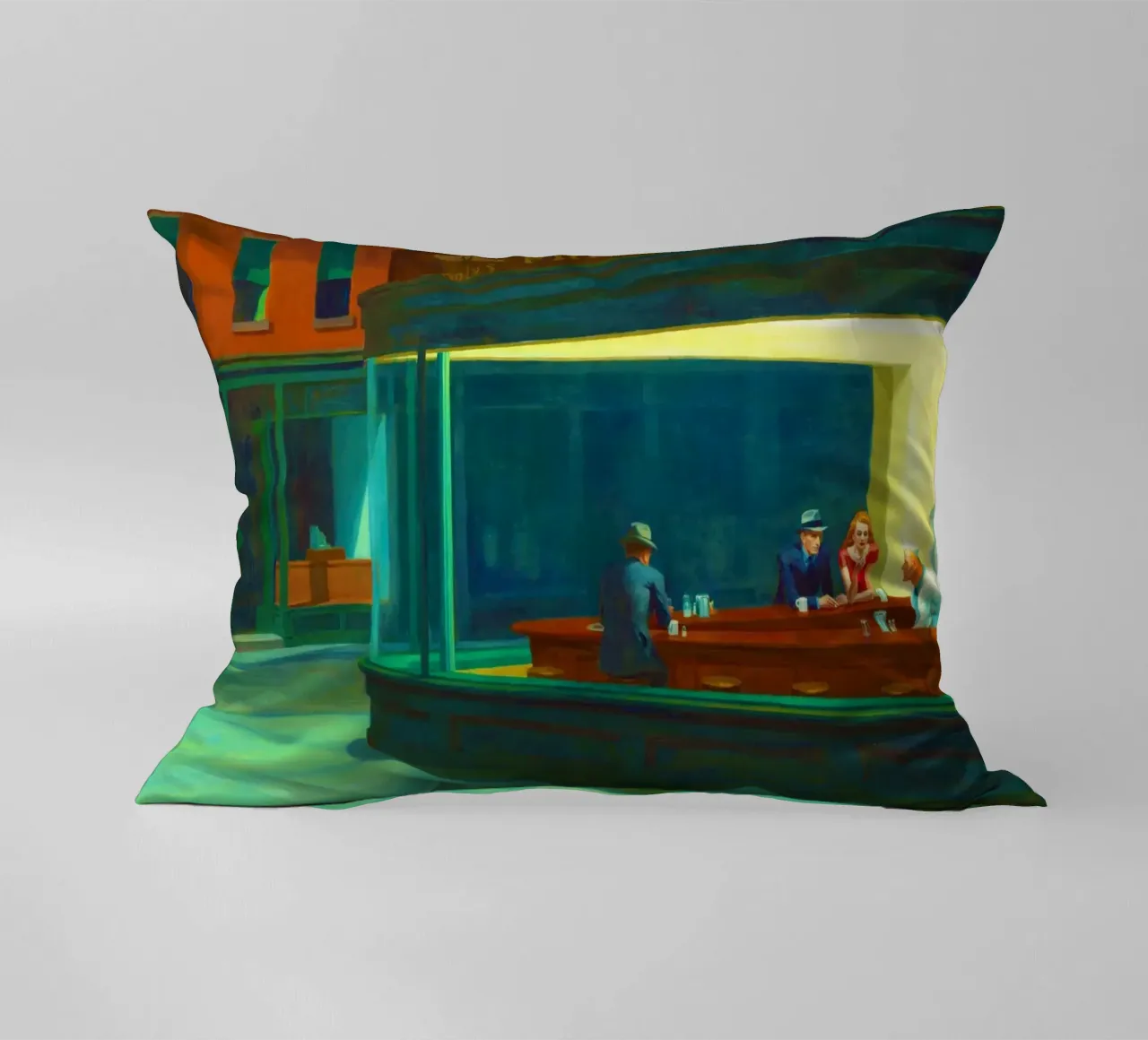 Nighthawks di Edward Hopper. cuscino da Chérie Prints