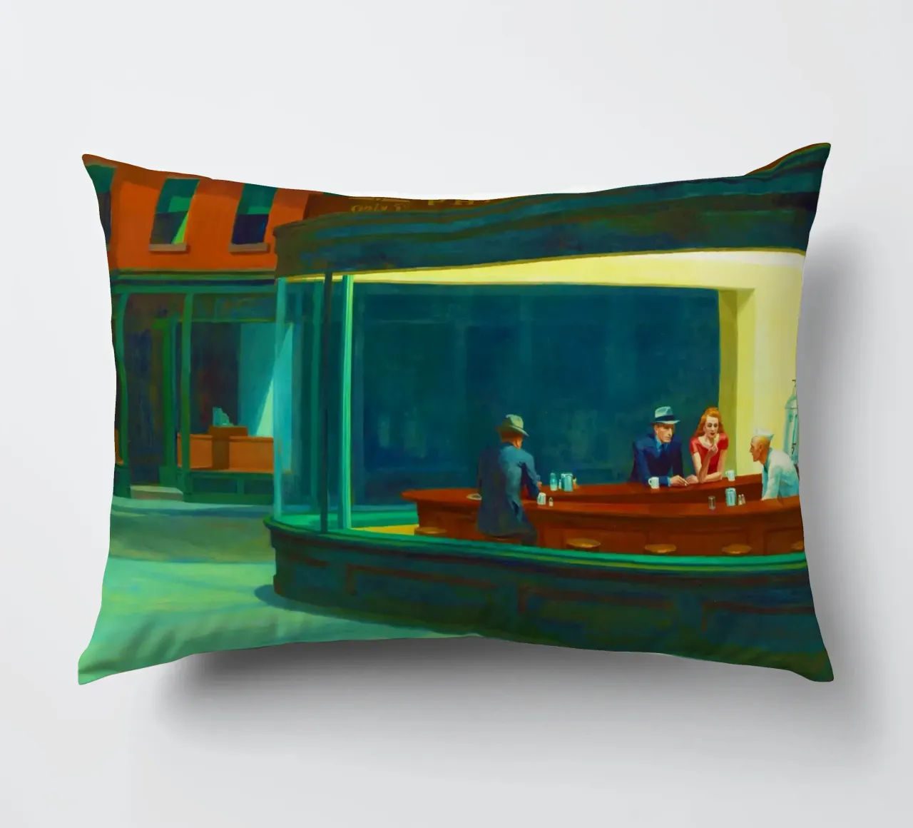 Nighthawks di Edward Hopper. cuscino da Chérie Prints