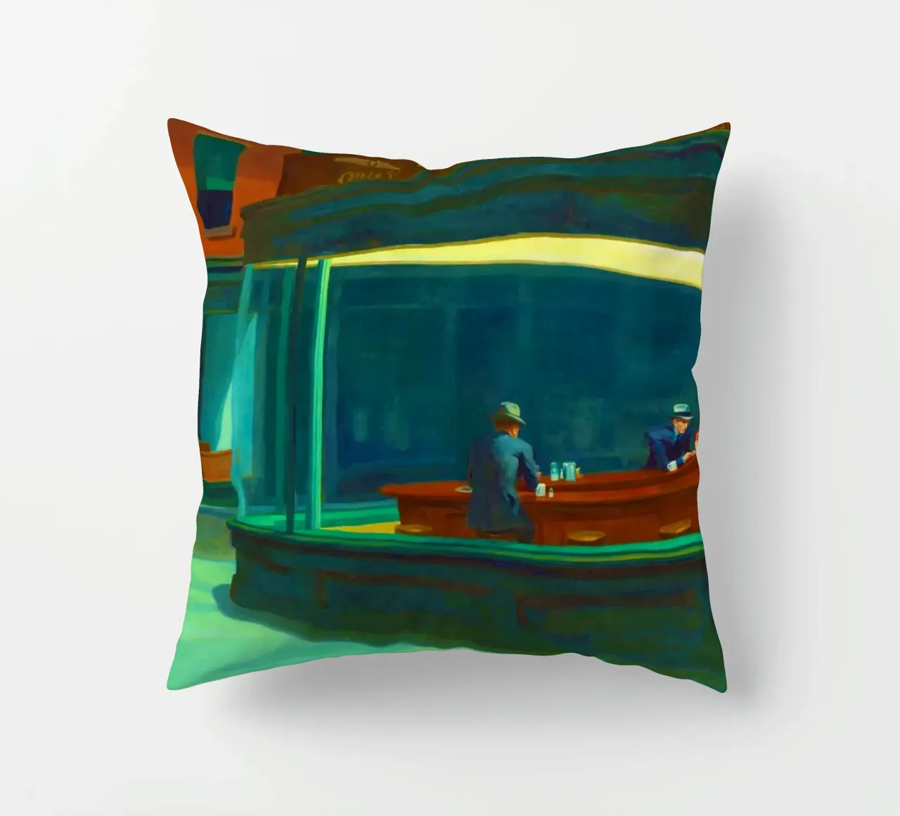 Nighthawks di Edward Hopper. cuscino da Chérie Prints