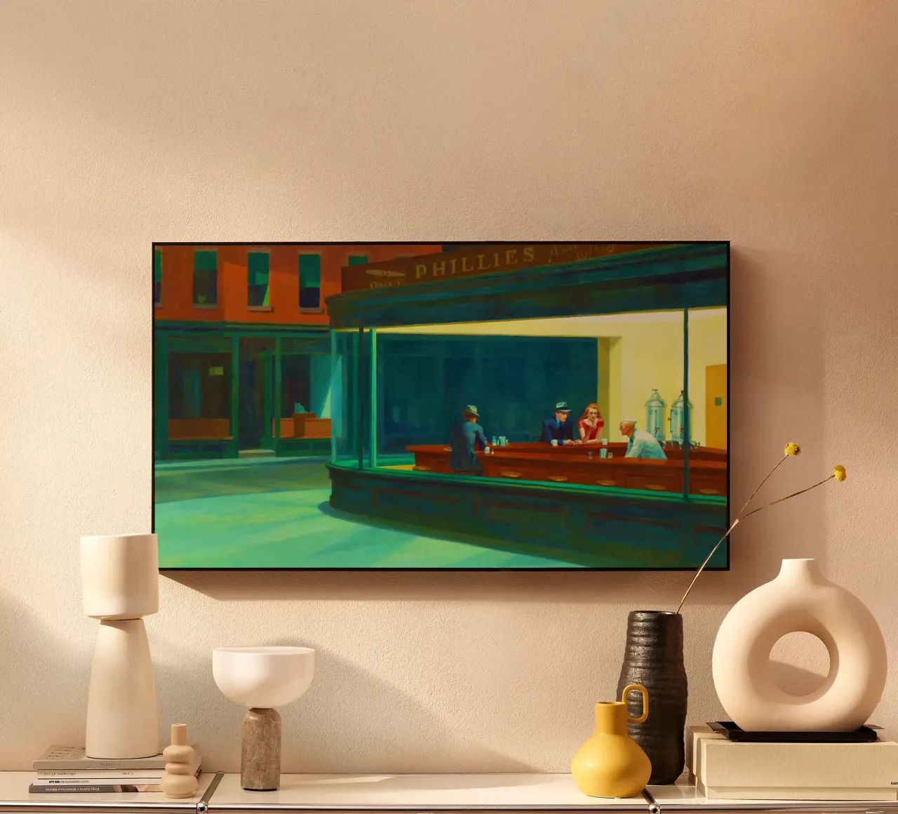 Nighthawks di Edward Hopper. plexiglass da Chérie Prints