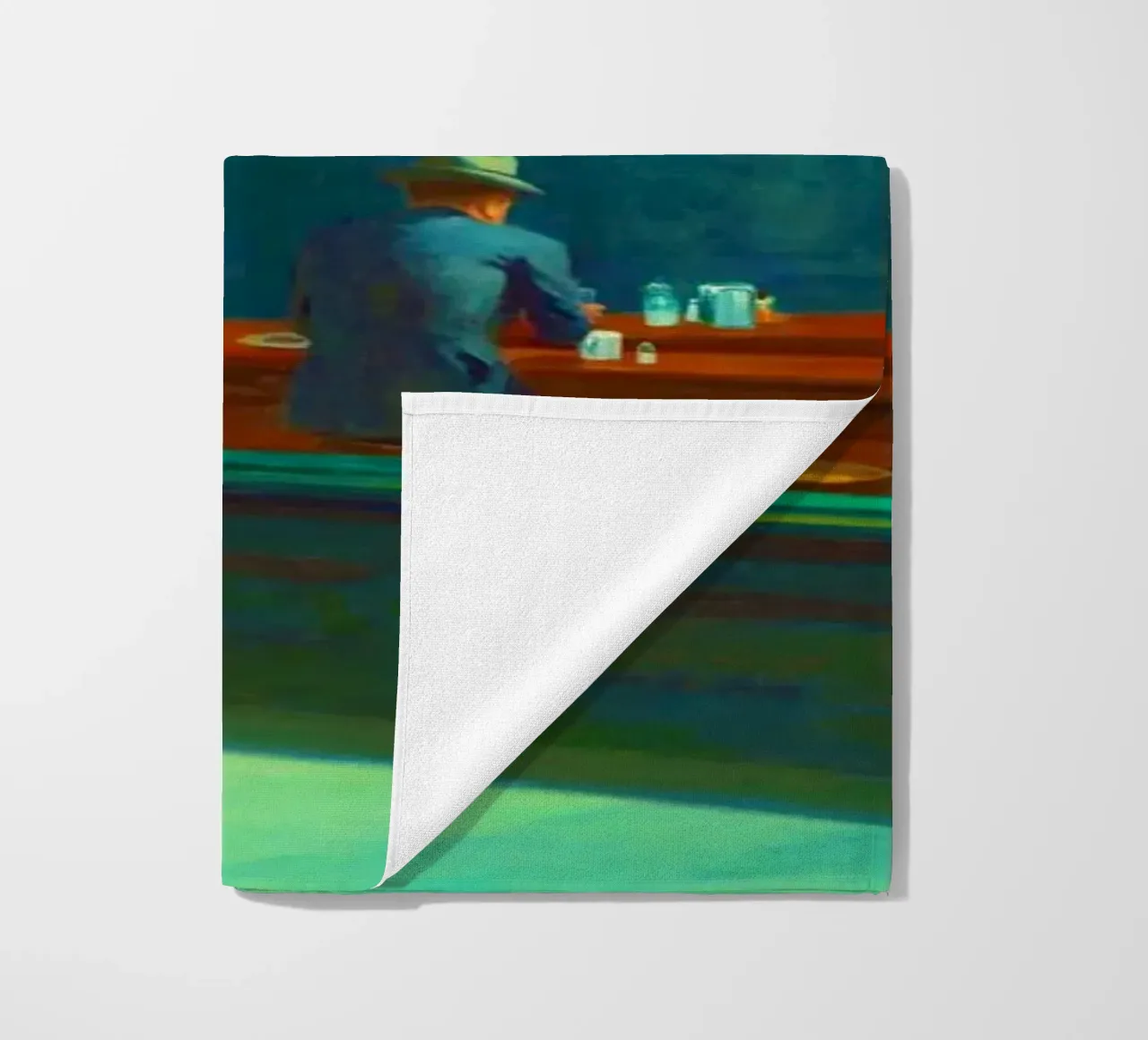 Nighthawks di Edward Hopper. telo mare da Chérie Prints